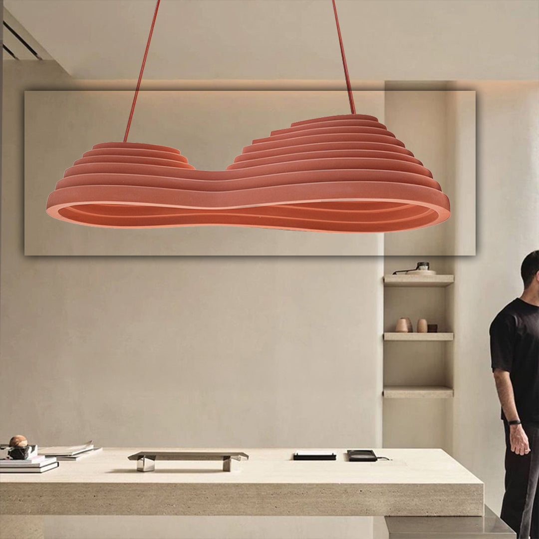Wabi Sabi Brown Pendant Light HTD-IW1433-075-Red -  Pendant Lamps - ebarza Furniture UAE | Shop Modern Furniture in Abu Dhabi & Dubai - مفروشات ايبازرا في الامارات | تسوق اثاث عصري وديكورات مميزة في دبي وابوظبي