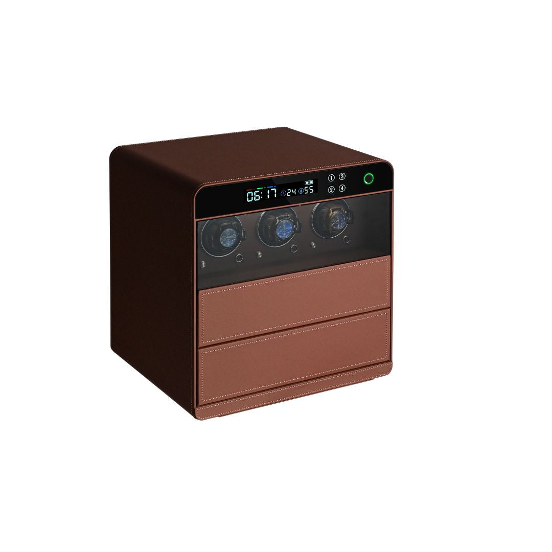 Watch Winder 3 Watchs CH9-ST053-T3-400 -  Safe Box - ebarza Furniture UAE | Shop Modern Furniture in Abu Dhabi & Dubai - مفروشات ايبازرا في الامارات | تسوق اثاث عصري وديكورات مميزة في دبي وابوظبي