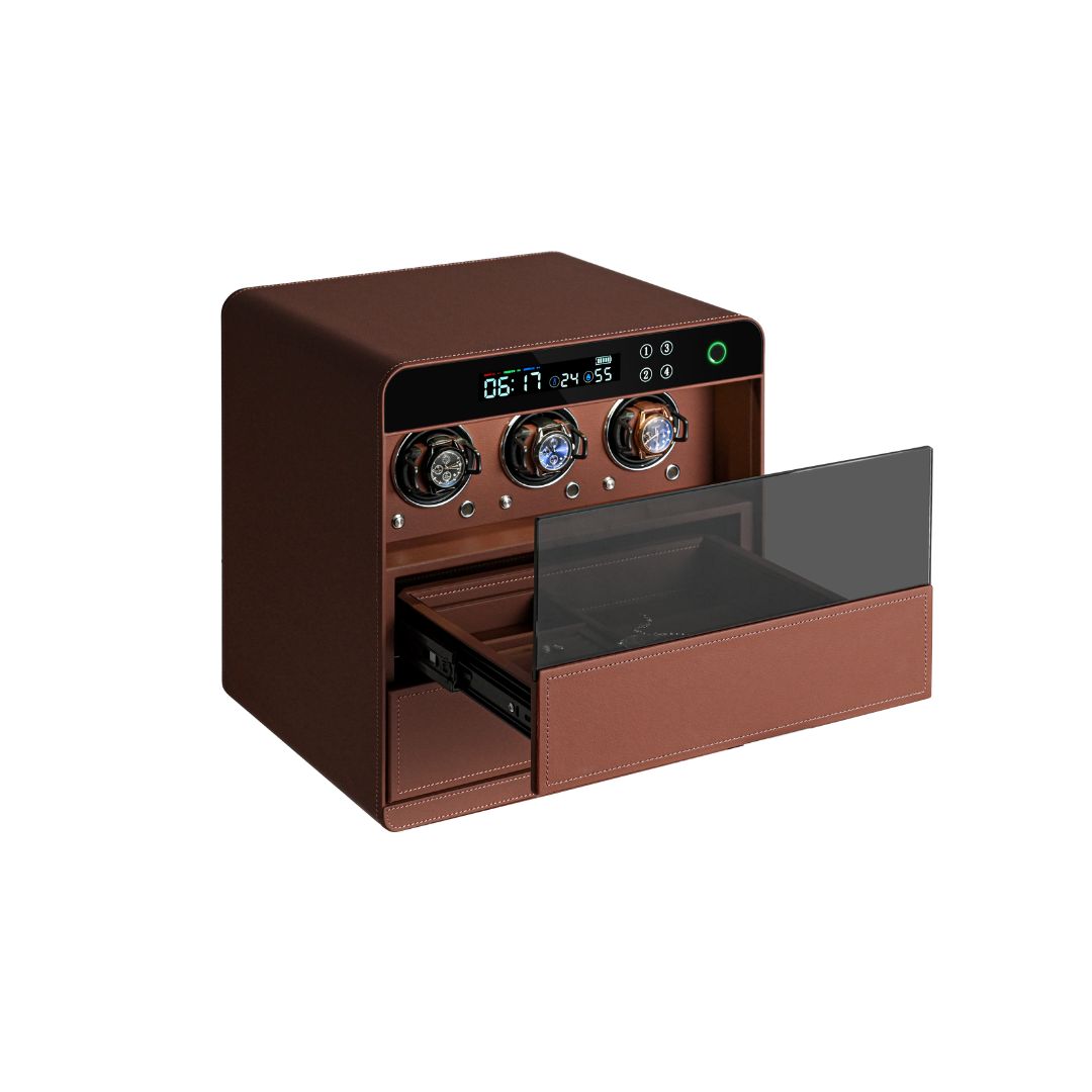 Watch Winder 3 Watchs CH9-ST053-T3-400 -  Safe Box - ebarza Furniture UAE | Shop Modern Furniture in Abu Dhabi & Dubai - مفروشات ايبازرا في الامارات | تسوق اثاث عصري وديكورات مميزة في دبي وابوظبي