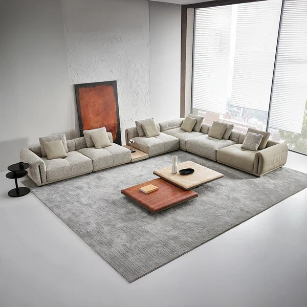 Quadro L-Shape sofa B-SF093-LS -  Sofas - ebarza Furniture UAE | Shop Modern Furniture in Abu Dhabi & Dubai - مفروشات ايبازرا في الامارات | تسوق اثاث عصري وديكورات مميزة في دبي وابوظبي