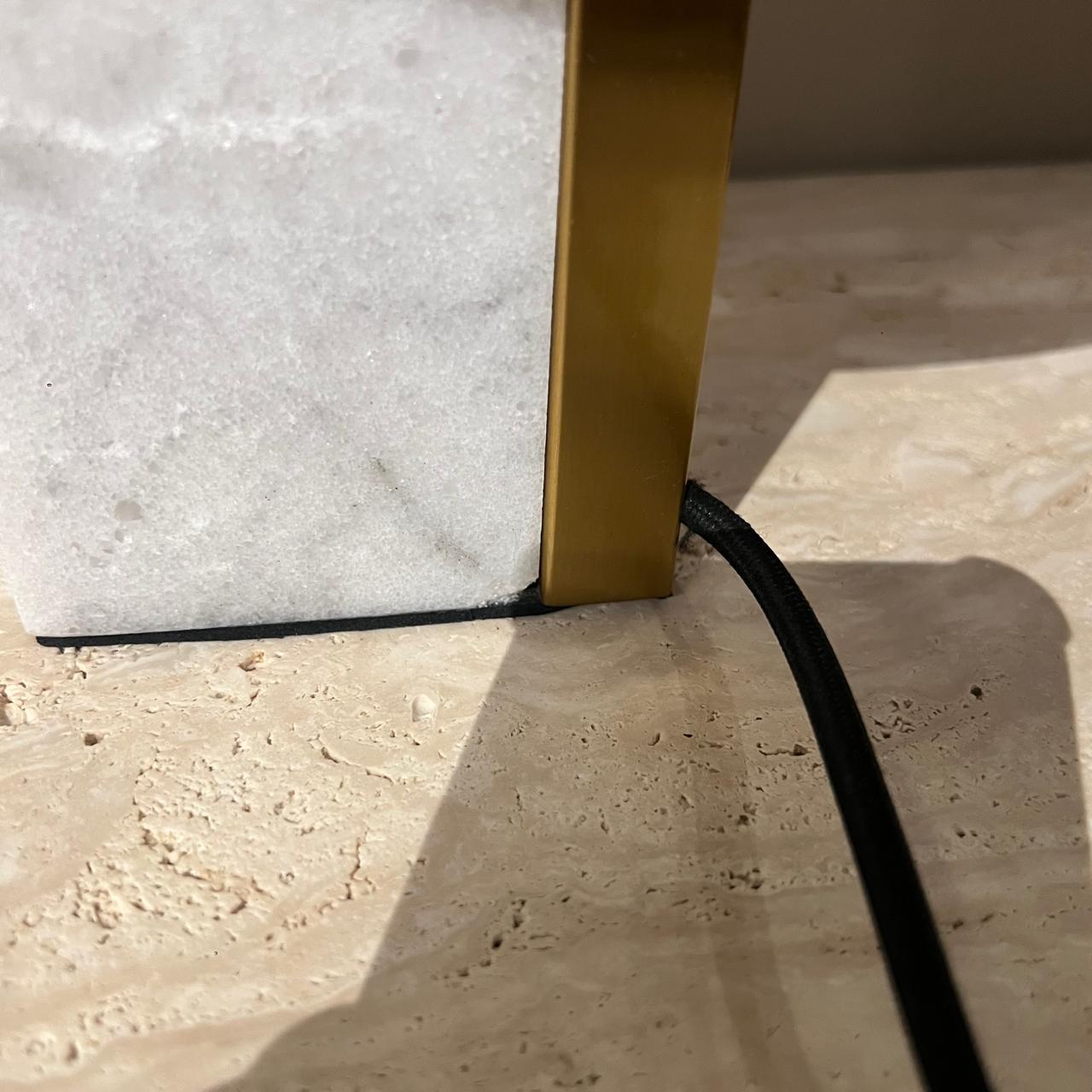 Aaalborg marble table lamp display item by Beacon, featuring a sleek marble base and elegant design, model Cy-New-062 Nakheel