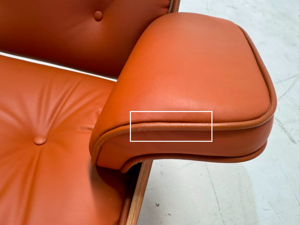 AS IS - Lounge Chair And Ottoman Tall CARAMEL/BLACK Bp8026-Black/legs