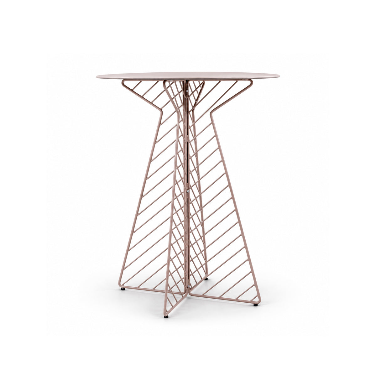 Light brown Wire Bar Table GT-424H by RUDI featuring a sleek wire design and sturdy metal frame for modern bar settings.