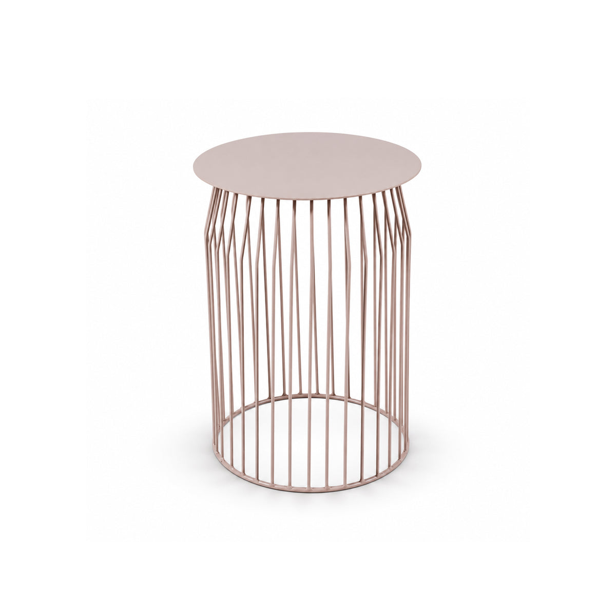 Wire table GT-395B by RUDI in brown, showcasing its modern wire frame design as a stylish side table.