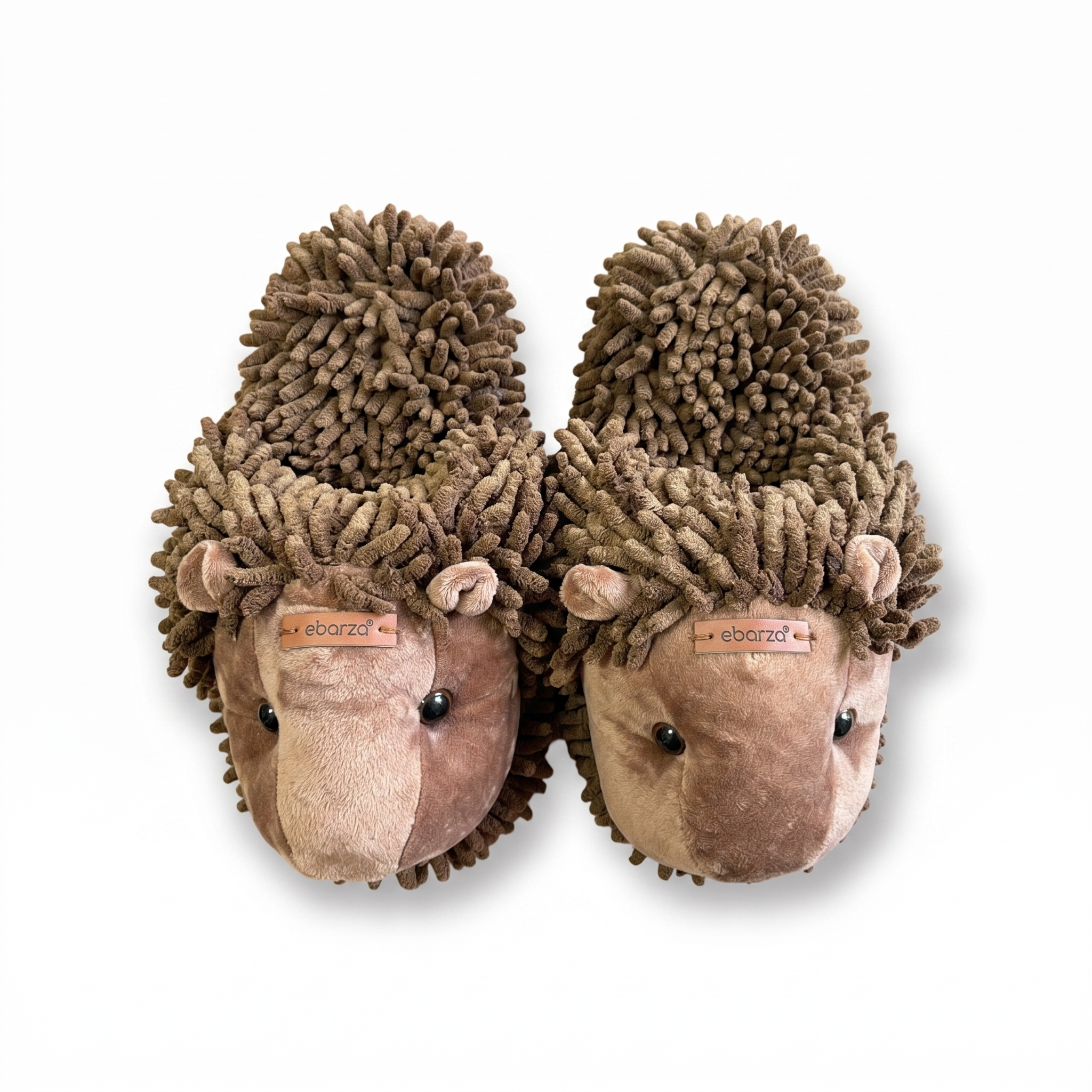 Brown women's animal print slippers by Beacon, featuring cozy slip-on design and plush interior for comfortable wear.