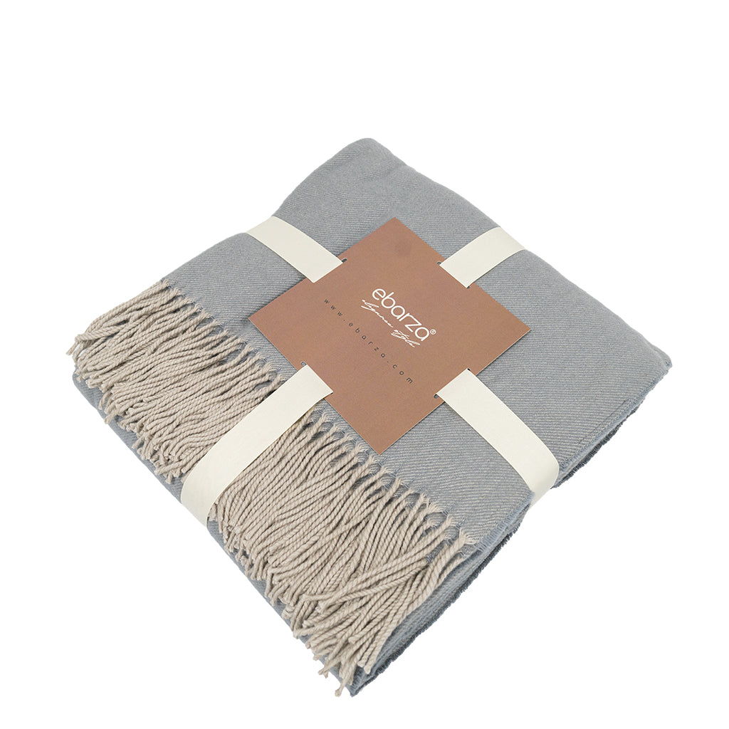 BEACON Fjord Wool Throw Blanket DR-THW15 in soft, cozy wool with a textured design, perfect for warm, stylish home decor.