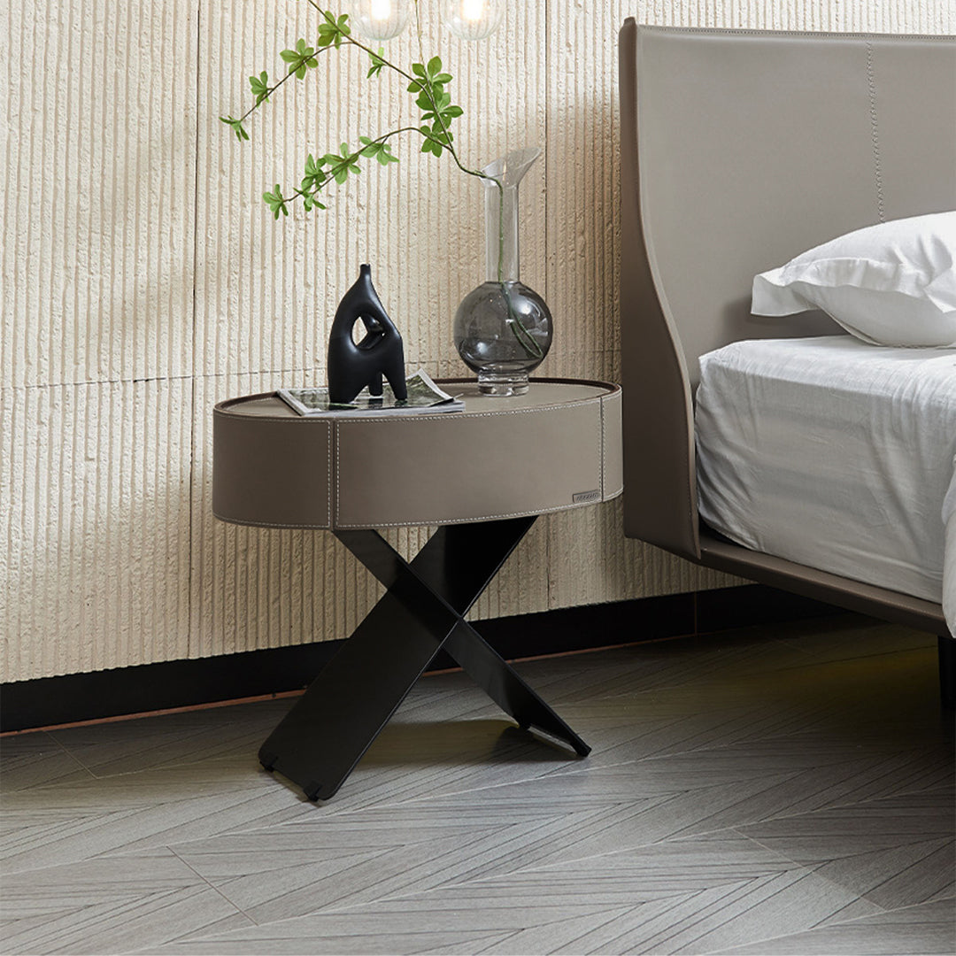 XO Saddle Leather Side Table MLL-T66