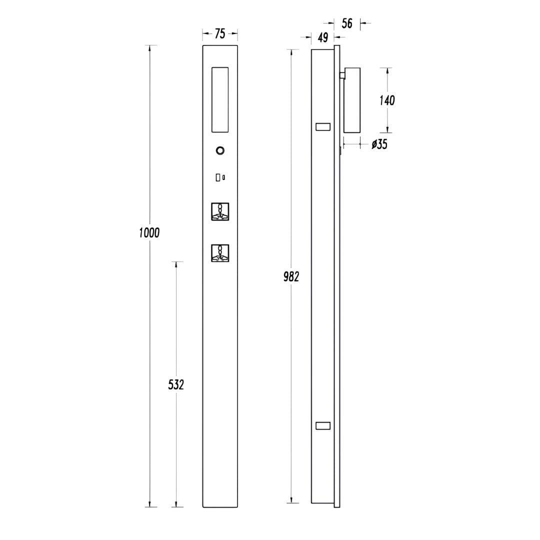 Yis Hotel Style Headboard/ Wall Reading Lamp Yis-Ez-WL(B)-26GB