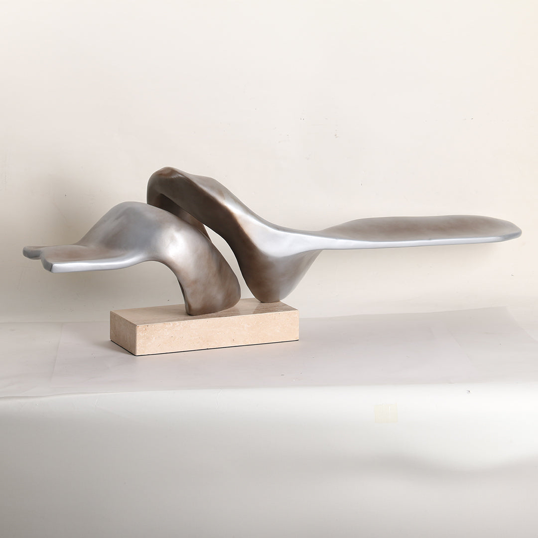 Abstract sculpture KA3114A by BEACON home decor figurine, modern artistic sculpture with flowing shapes and textured surface.
