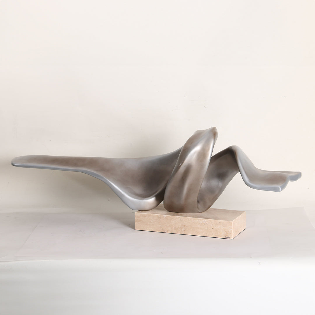 Abstract BEACON home decor sculpture, modern figurine with flowing curves for stylish interior decoration.