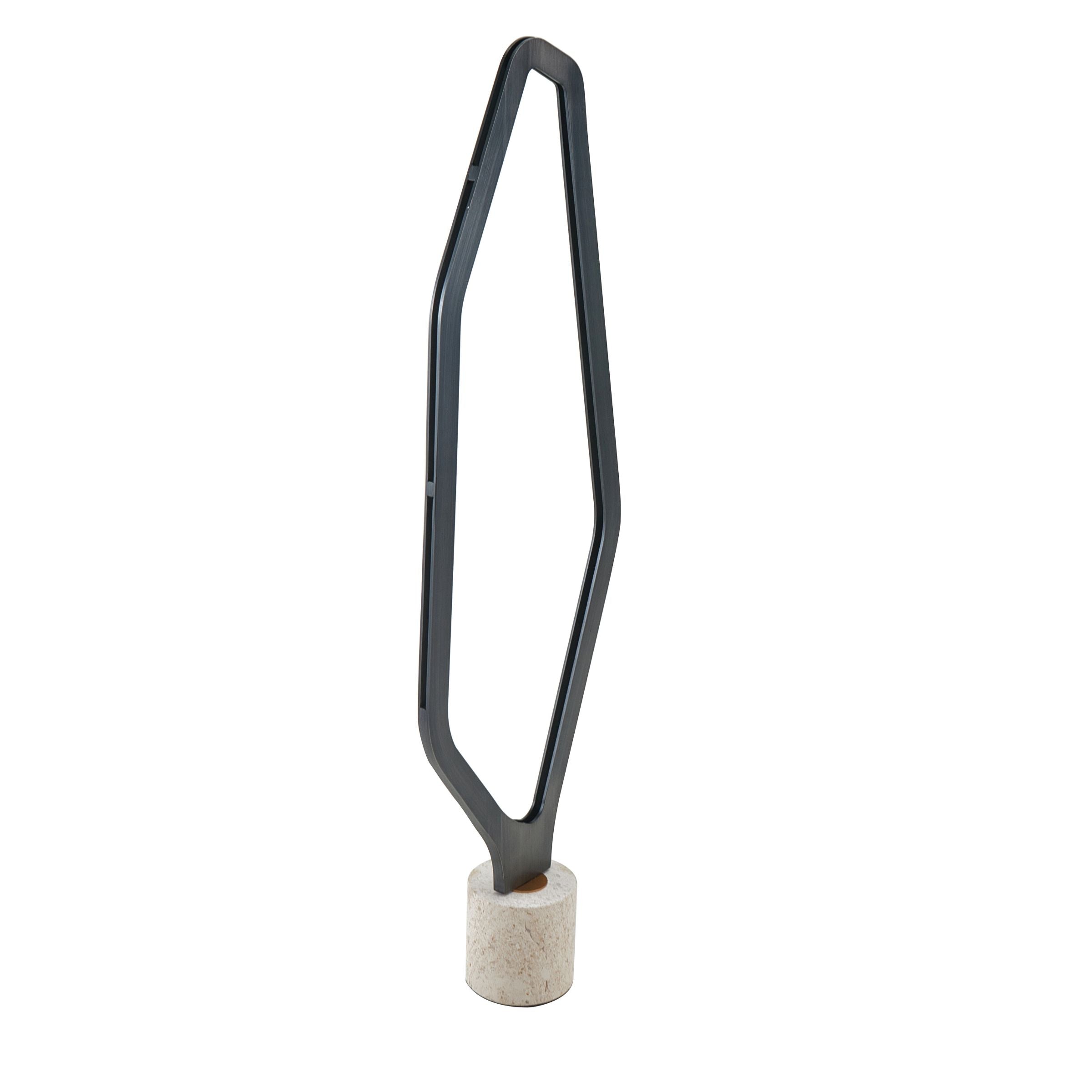 Large abstract sculpture home decor figurine by Beacon, sleek modern design in neutral tones, ideal for contemporary interior decoration.