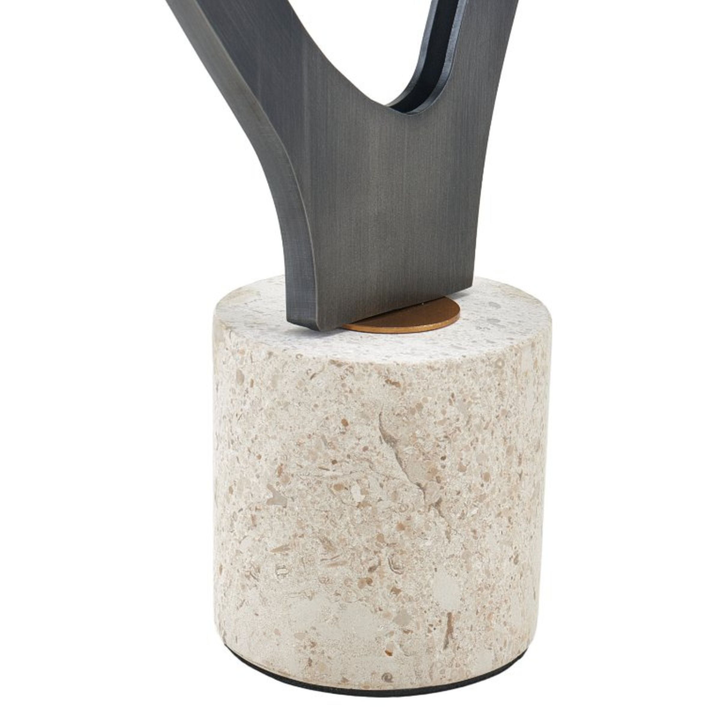 Large abstract sculpture by BEACON, modern home decor figurine with flowing shapes and smooth finish for stylish interior accents.