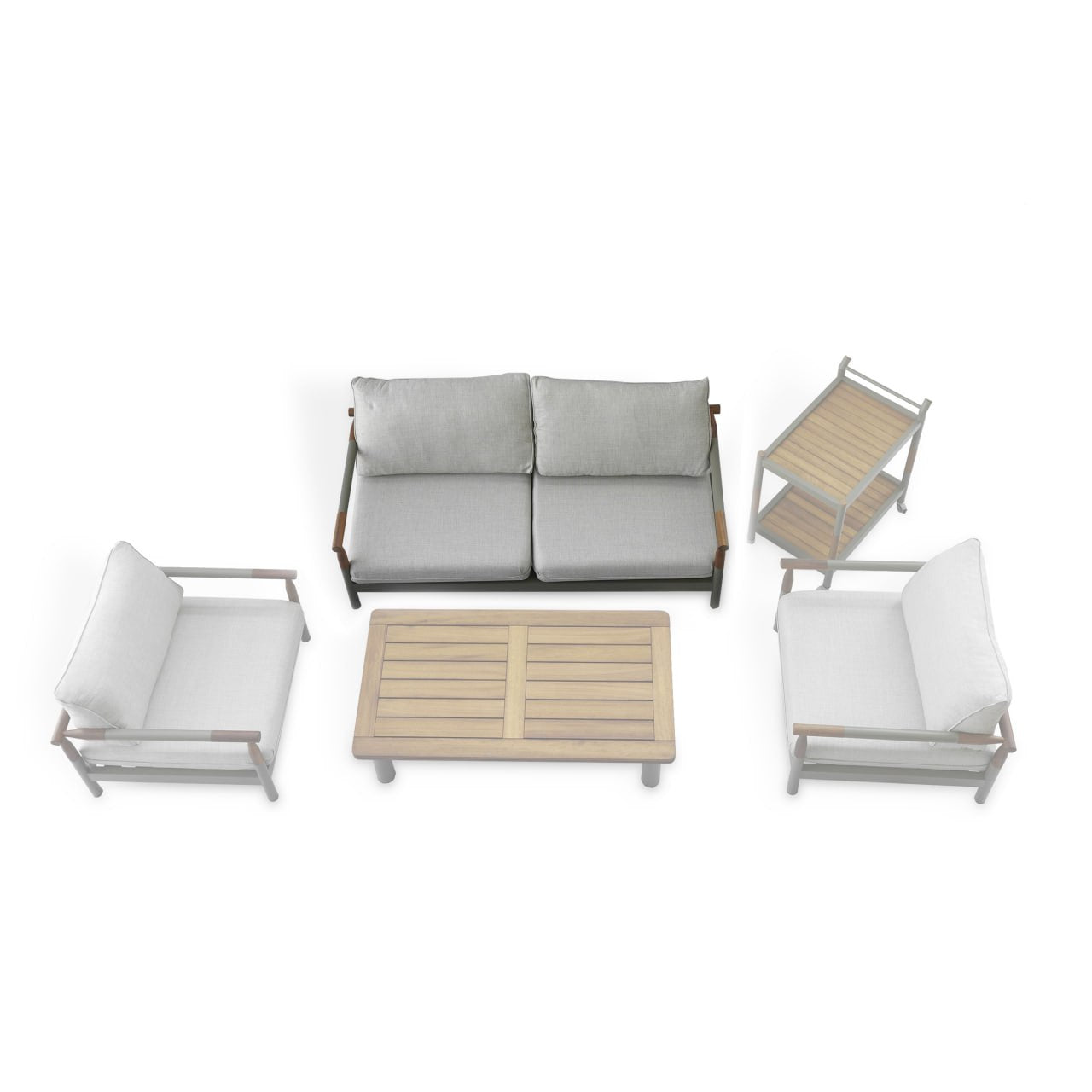 Alcon Outdoor 2-Seater Sofa by ALBAMO, featuring cushioned seats and a sturdy frame for outdoor relaxation and comfort.