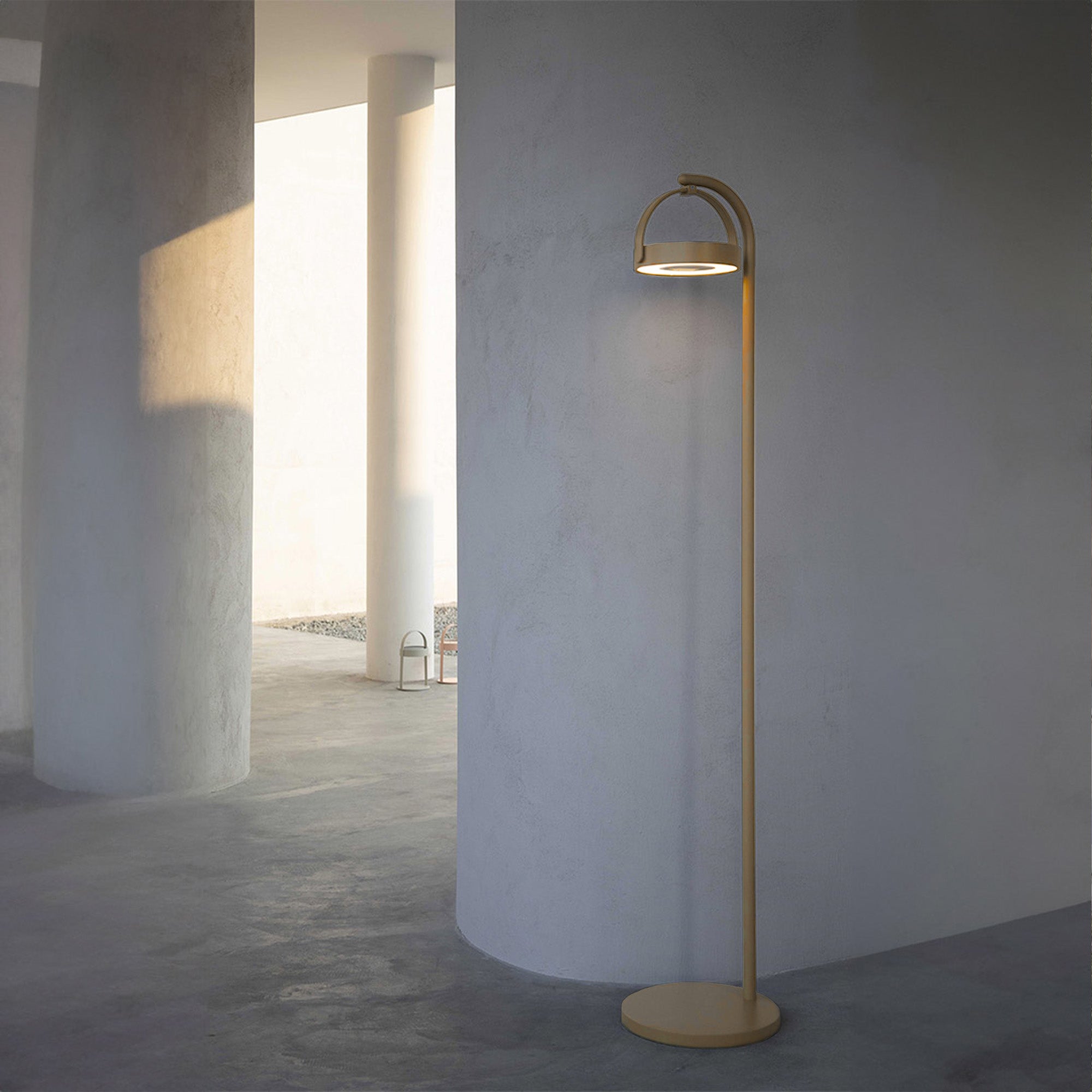 Alu Indoor/Outdoor Floor Lamp - KH8510A117ALU SANDSTONE -  Smart Outdoors - ebarza Furniture UAE | Shop Modern Furniture in Abu Dhabi & Dubai - مفروشات ايبازرا في الامارات | تسوق اثاث عصري وديكورات مميزة في دبي وابوظبي