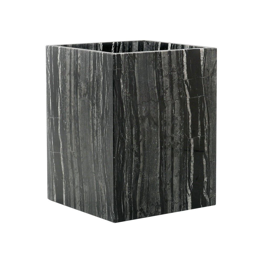 Ancient Wood Grain Marble Trash Can SBK891-8 -  Bathroom Accessories - ebarza Furniture UAE | Shop Modern Furniture in Abu Dhabi & Dubai - مفروشات ايبازرا في الامارات | تسوق اثاث عصري وديكورات مميزة في دبي وابوظبي