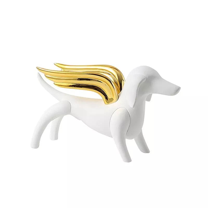 Angel Dog White Fc-Sz22032A -  Home Decor Figurines | ملاك الكلب الأبيض - ebarza Furniture UAE | Shop Modern Furniture in Abu Dhabi & Dubai - مفروشات ايبازرا في الامارات | تسوق اثاث عصري وديكورات مميزة في دبي وابوظبي