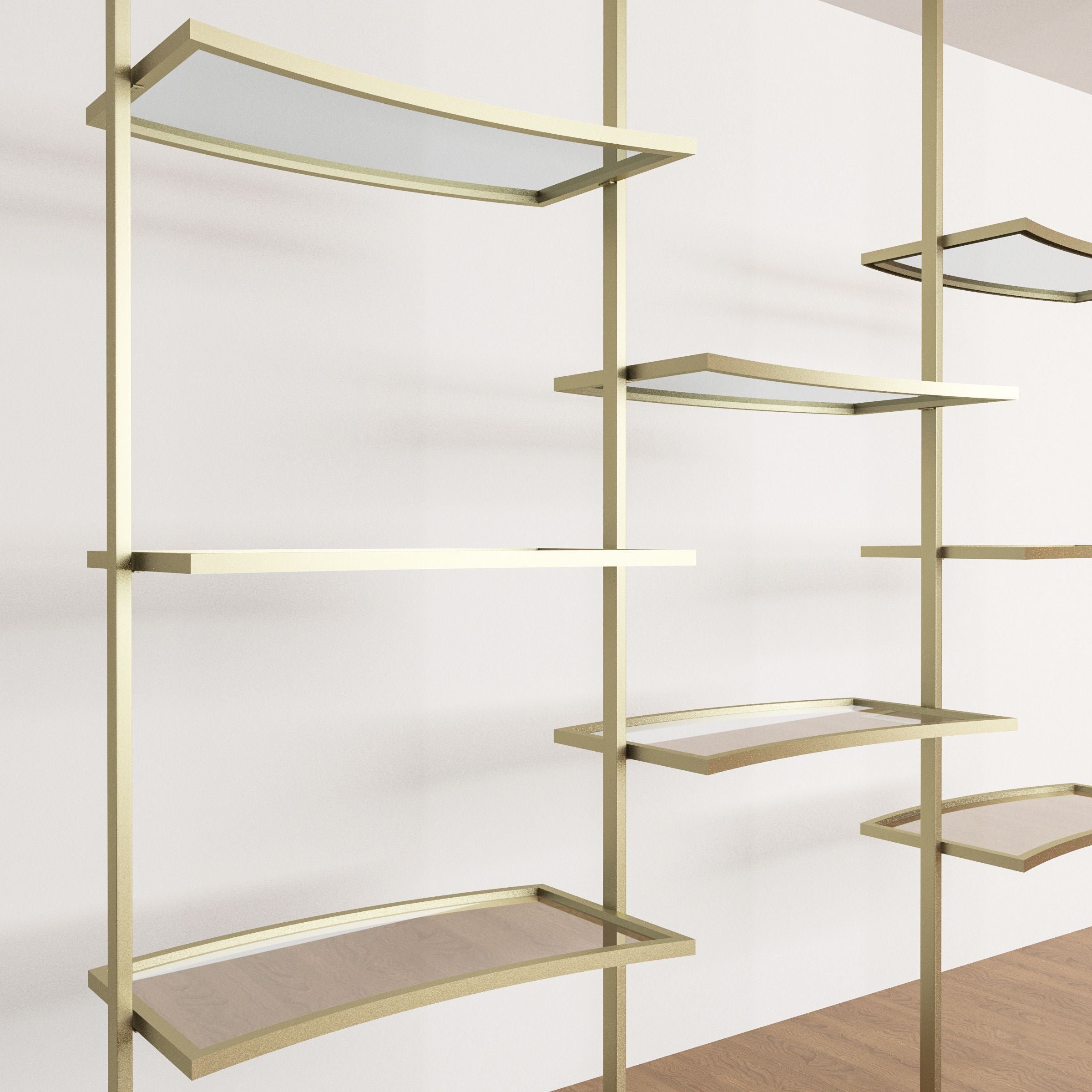 Antik Closet/Cabinet CURVED SHELF  85*35 cm  WALNUT -  Cabinets - ebarza Furniture UAE | Shop Modern Furniture in Abu Dhabi & Dubai - مفروشات ايبازرا في الامارات | تسوق اثاث عصري وديكورات مميزة في دبي وابوظبي