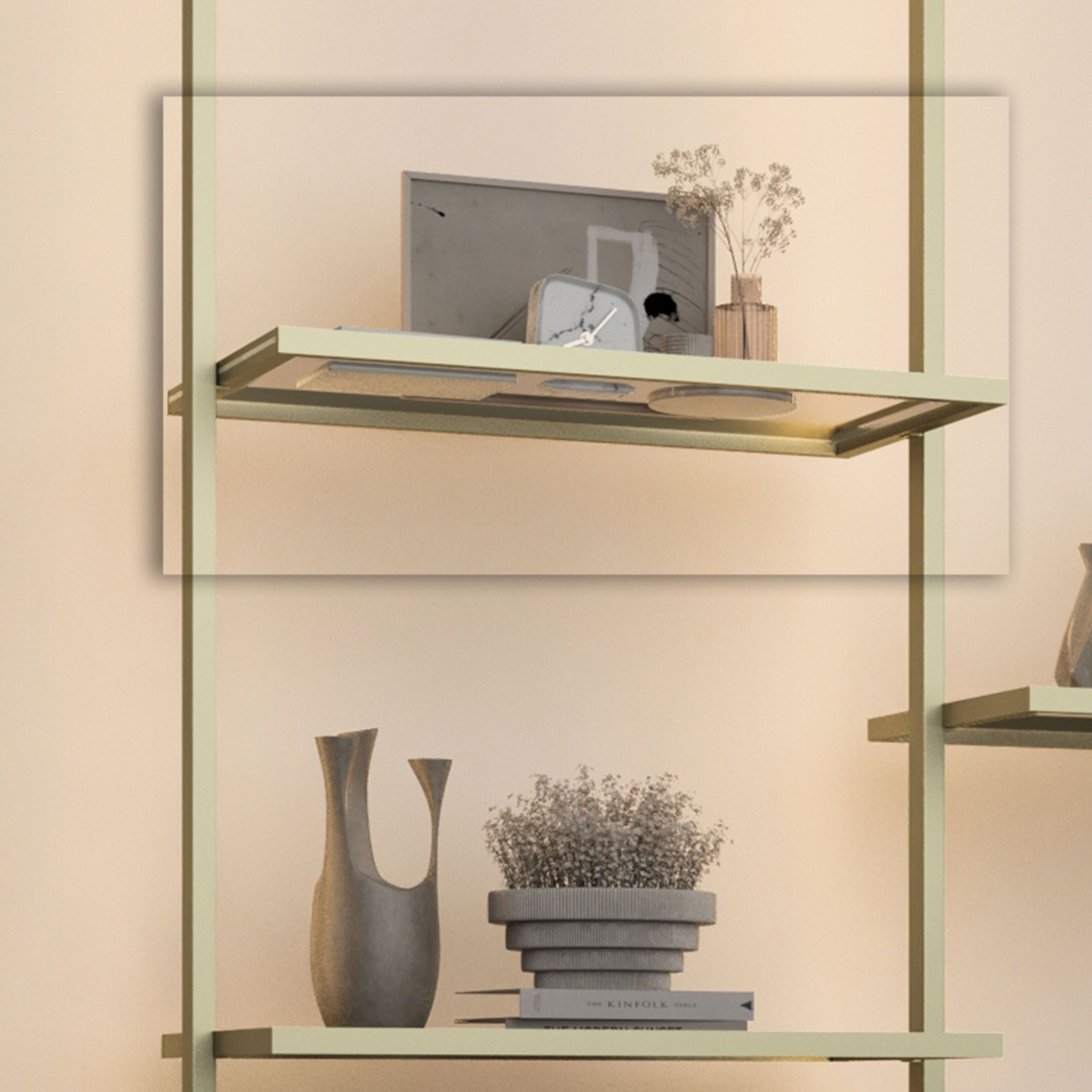 Antik Closet Cabinet glass shelf 100cm in Antik color with sunlight LED lighting and 3m wiring, by AKYOL.