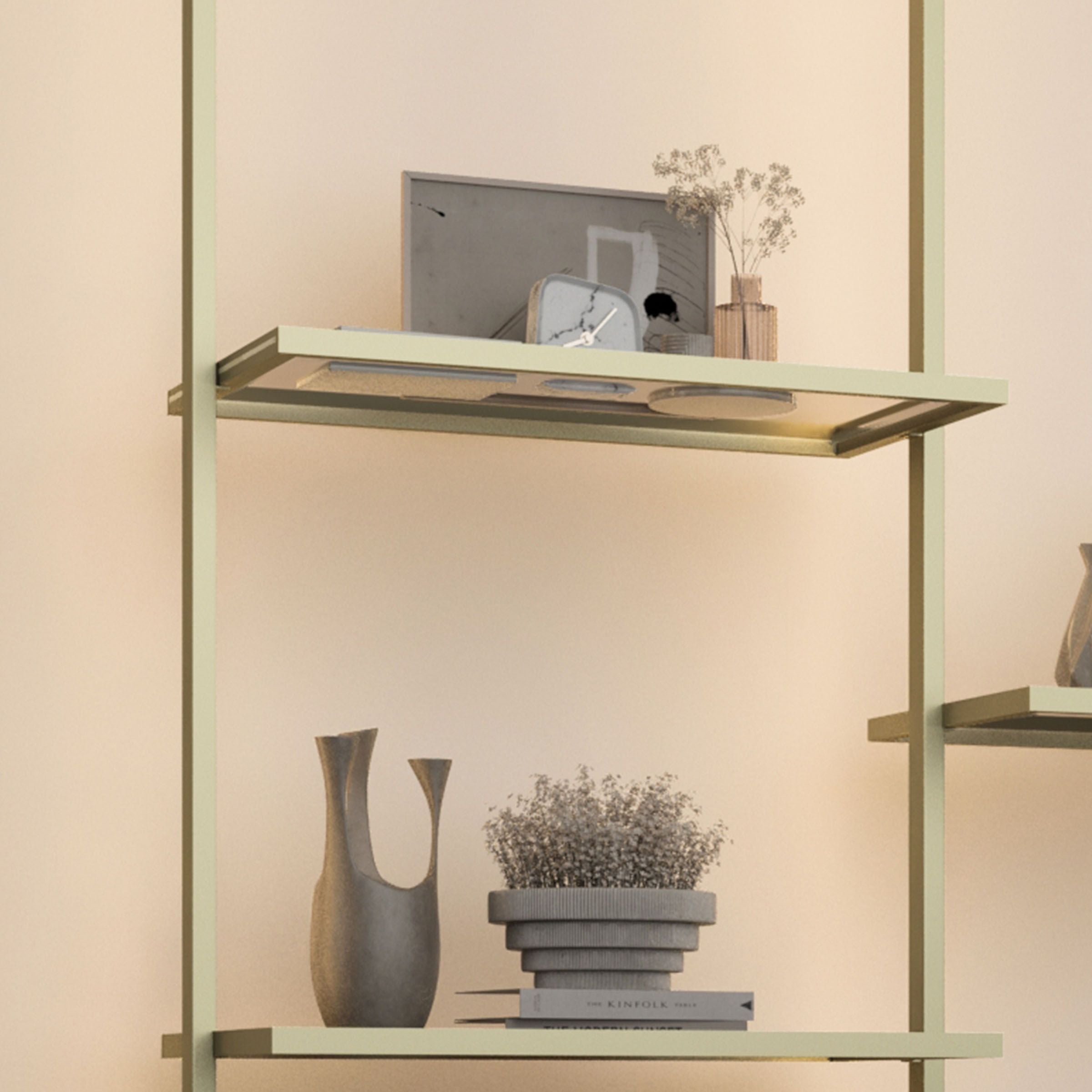 Antik Closet Cabinet with 75 cm glass shelf, Antik color, Sunlight LED lighting, 3m wiring, modern storage solution by AKYOL