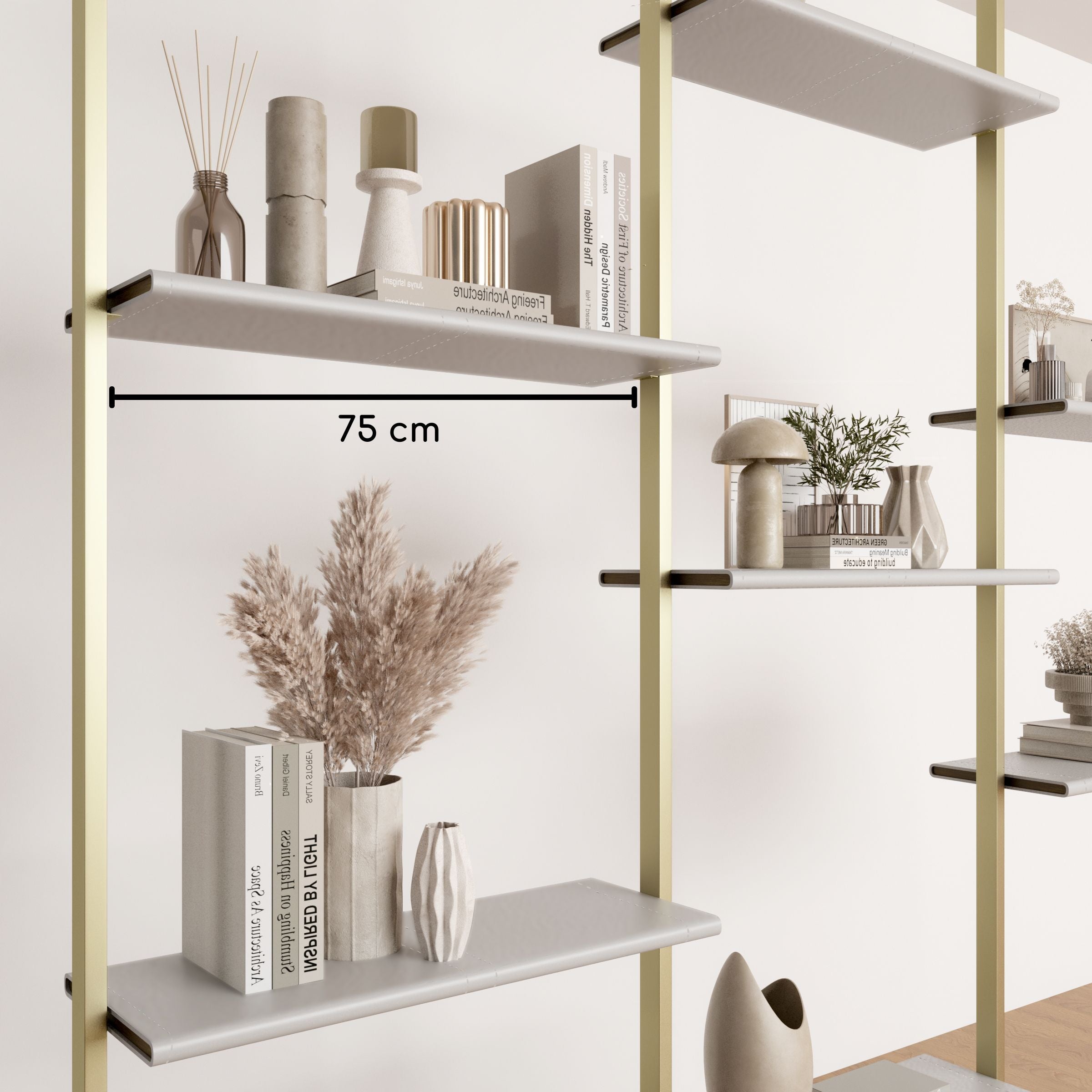 Antik Closet/Cabinet SADDLE LEATHER+MDF SHELF 75X50-Beige -  Cabinets - ebarza Furniture UAE | Shop Modern Furniture in Abu Dhabi & Dubai - مفروشات ايبازرا في الامارات | تسوق اثاث عصري وديكورات مميزة في دبي وابوظبي