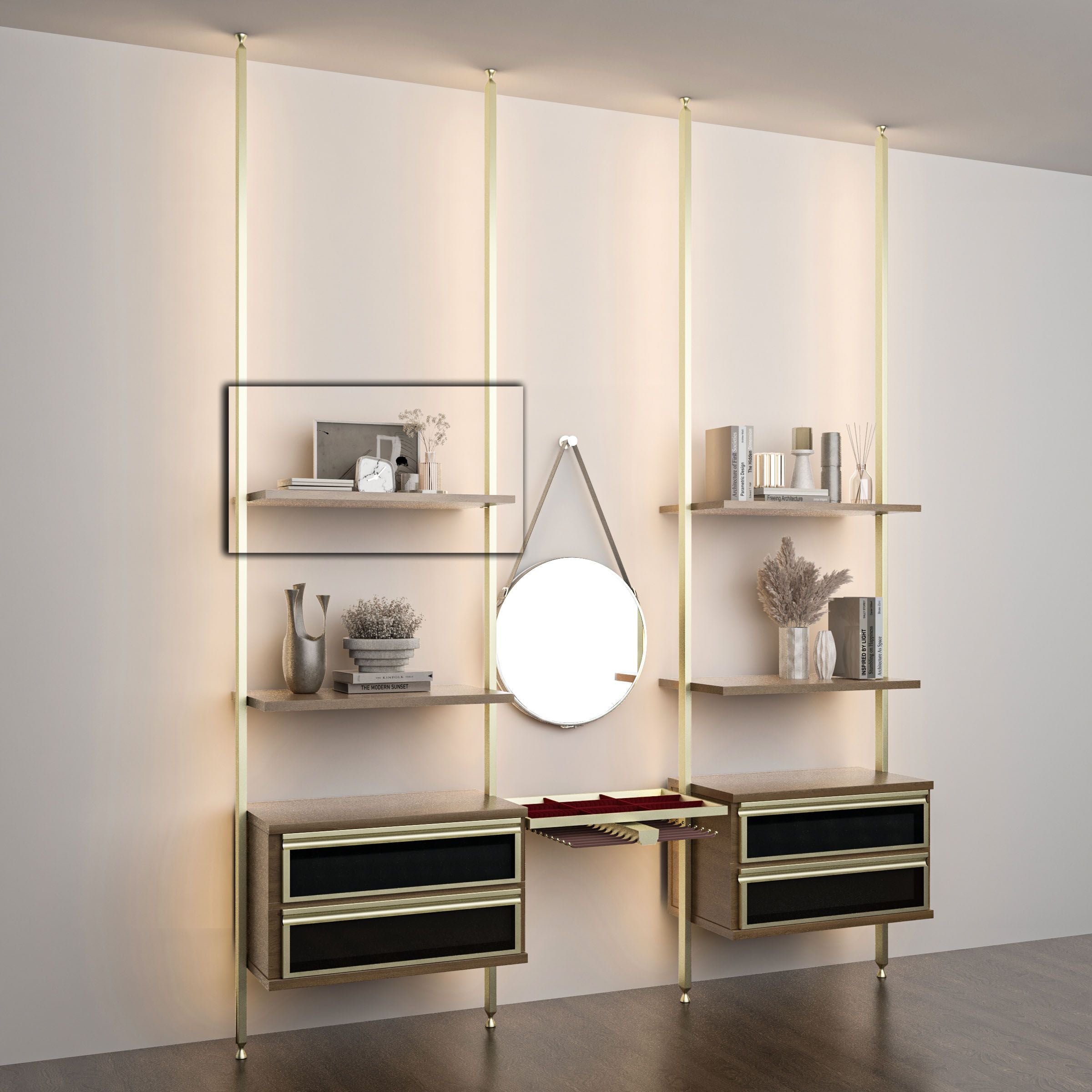 Antik Closet/Cabinet TROUSER RACK SLIDERS JEWELLERY SET  unit  75cm  ANTIK COLOR -  Cabinets - ebarza Furniture UAE | Shop Modern Furniture in Abu Dhabi & Dubai - مفروشات ايبازرا في الامارات | تسوق اثاث عصري وديكورات مميزة في دبي وابوظبي