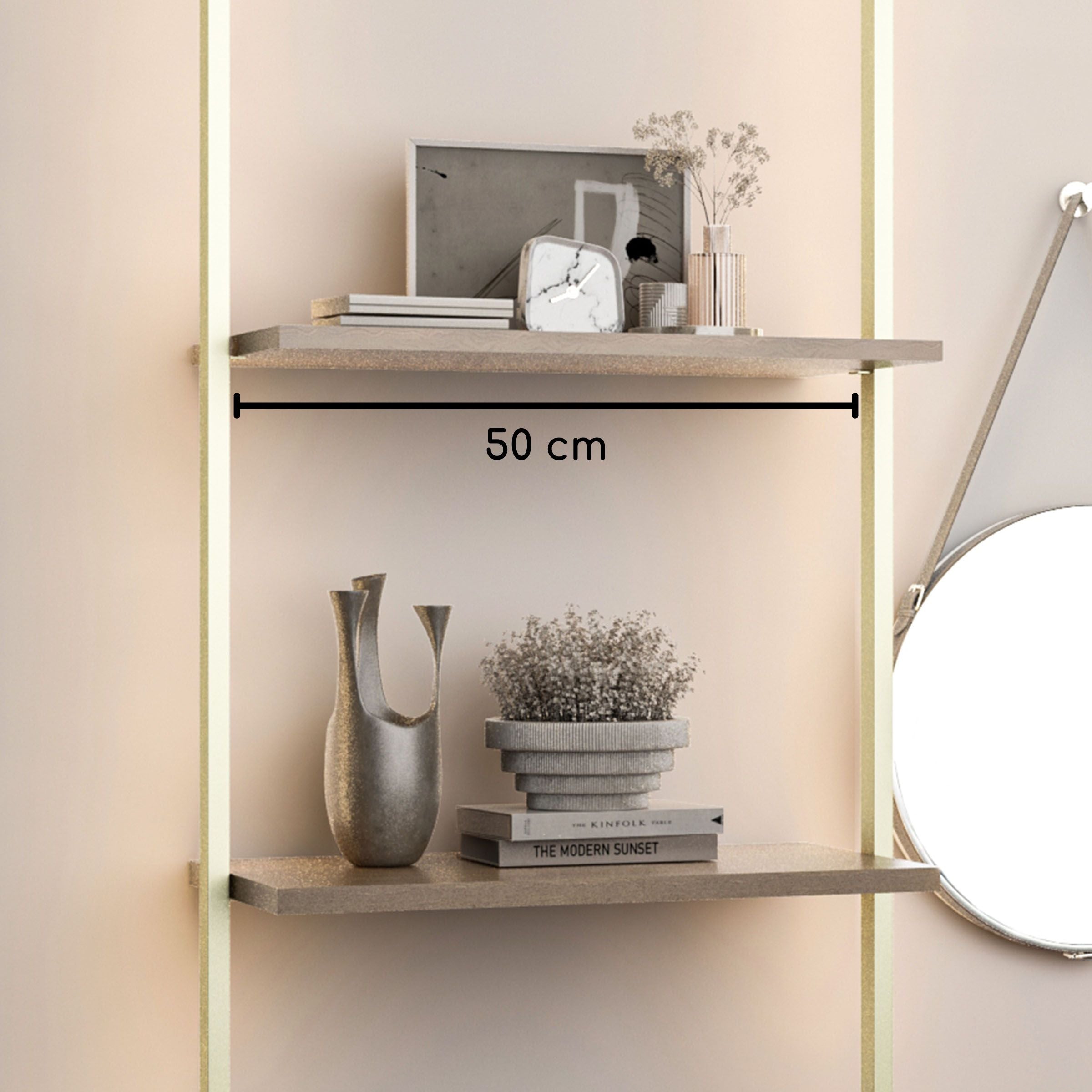 Antik Closet/Cabinet WOODEN SHELF  50 cm   WALNUT -  Cabinets - ebarza Furniture UAE | Shop Modern Furniture in Abu Dhabi & Dubai - مفروشات ايبازرا في الامارات | تسوق اثاث عصري وديكورات مميزة في دبي وابوظبي