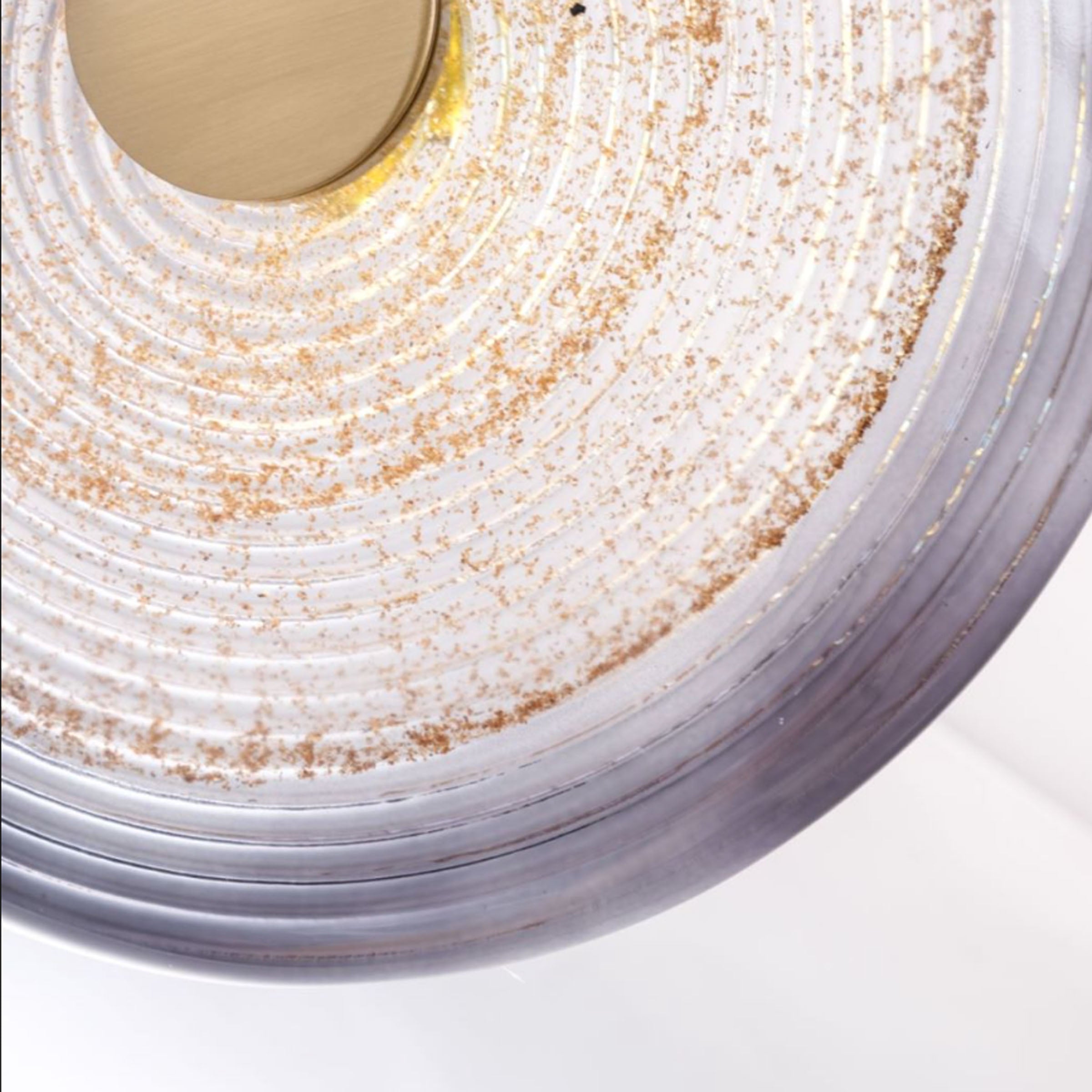 Orange leather Aqua Gem pendant lamp by BEACON, 30cm diameter, stylish pendant lighting with a modern design.