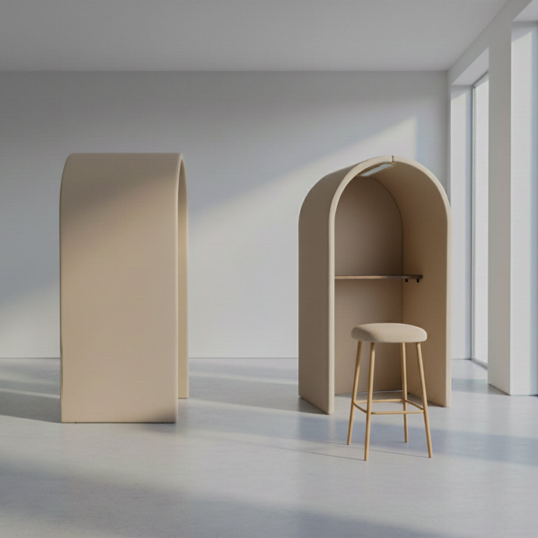 Arcadia Kids Desk/ Workstation YDJ-W106- Biege -  Office Booth - ebarza Furniture UAE | Shop Modern Furniture in Abu Dhabi & Dubai - مفروشات ايبازرا في الامارات | تسوق اثاث عصري وديكورات مميزة في دبي وابوظبي