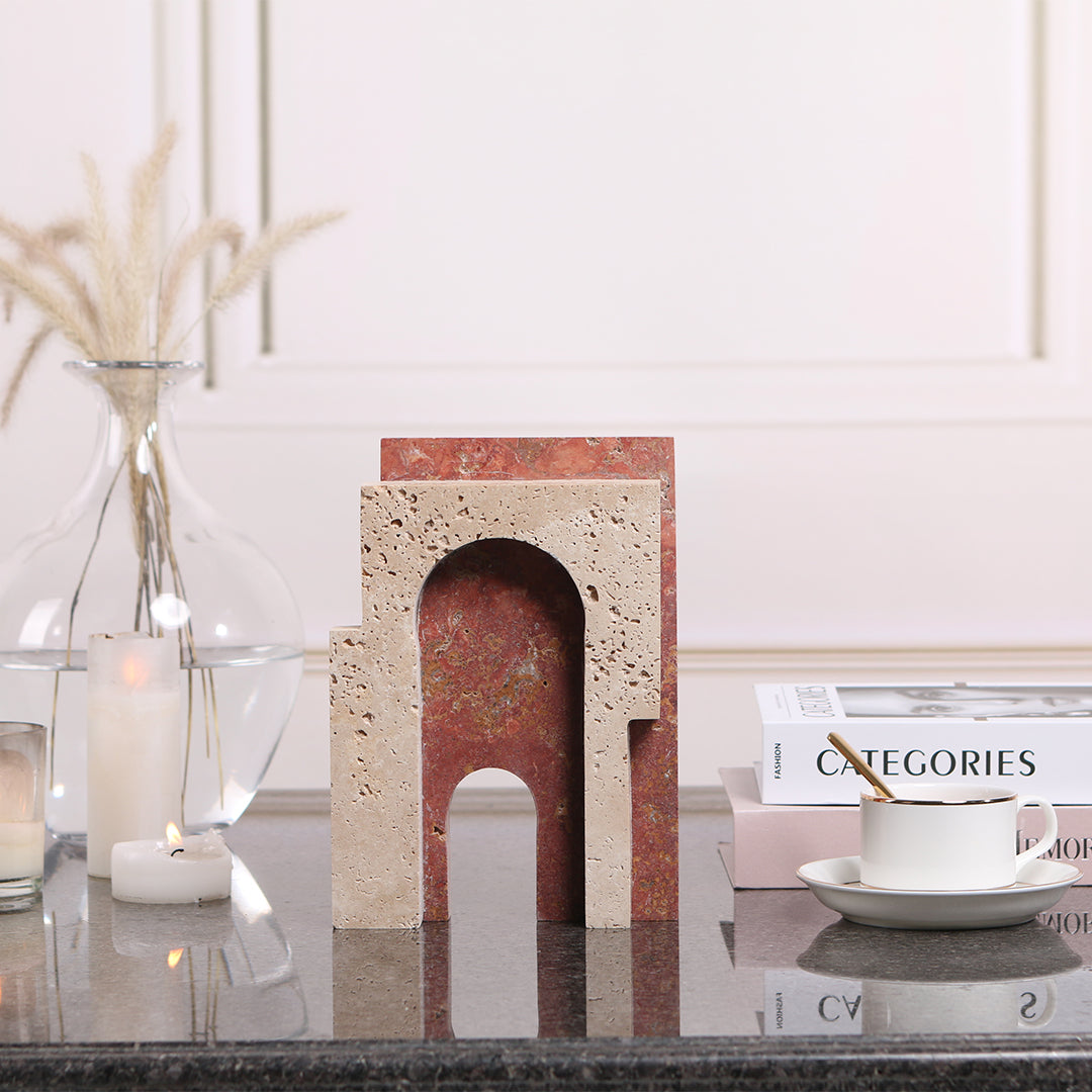 BEACON Arch Sculpture KA3025 home decor figurine, modern abstract art piece with smooth curves and neutral finish.