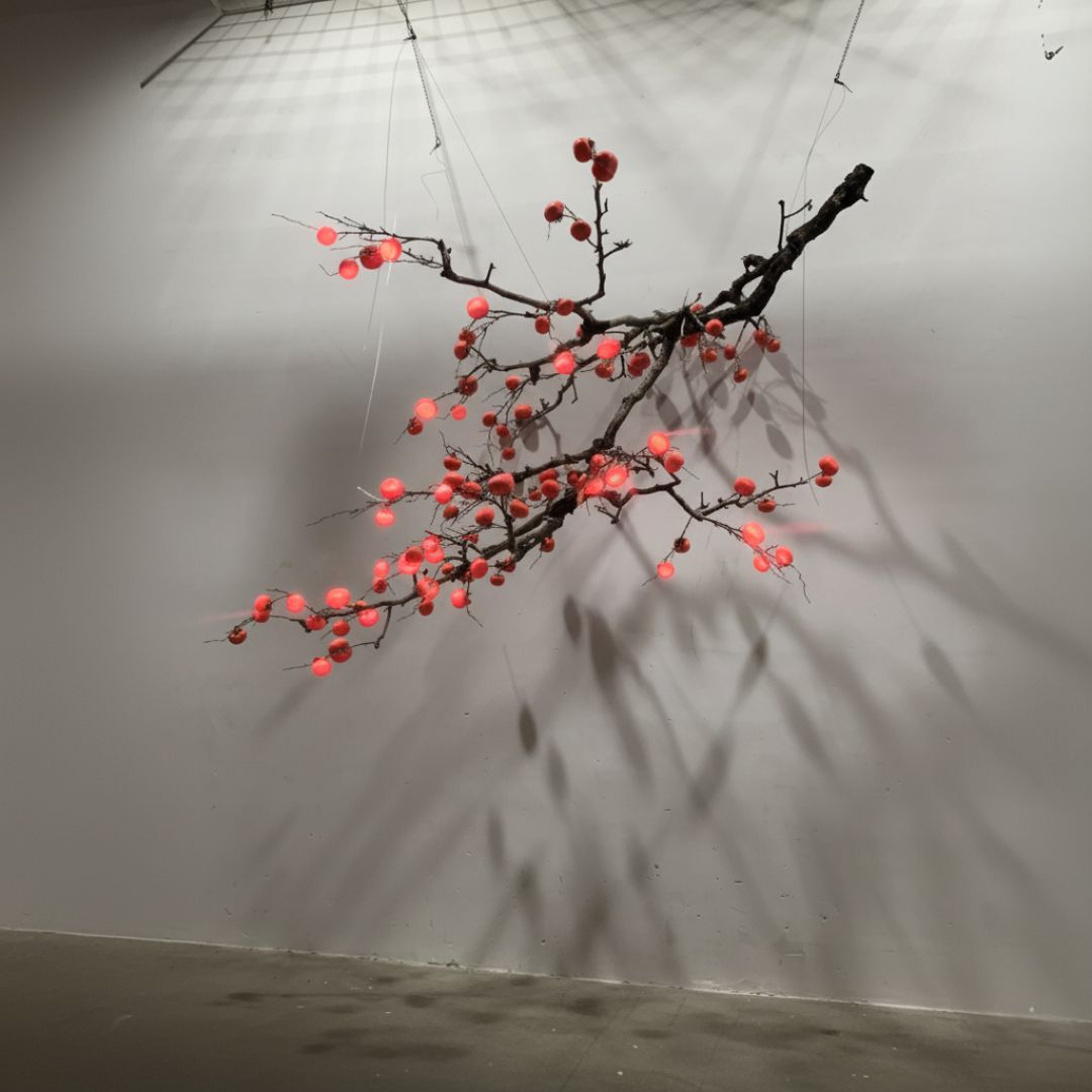 Artificial Hoisting Persimmon Tree  FHS-PRT022 -  Plants - ebarza Furniture UAE | Shop Modern Furniture in Abu Dhabi & Dubai - مفروشات ايبازرا في الامارات | تسوق اثاث عصري وديكورات مميزة في دبي وابوظبي