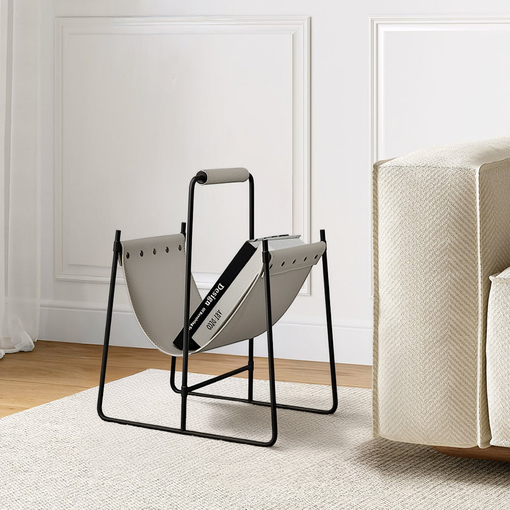 Beige artisan side table by BEACON, model JK-D231, with a sleek modern design and sturdy wooden construction.