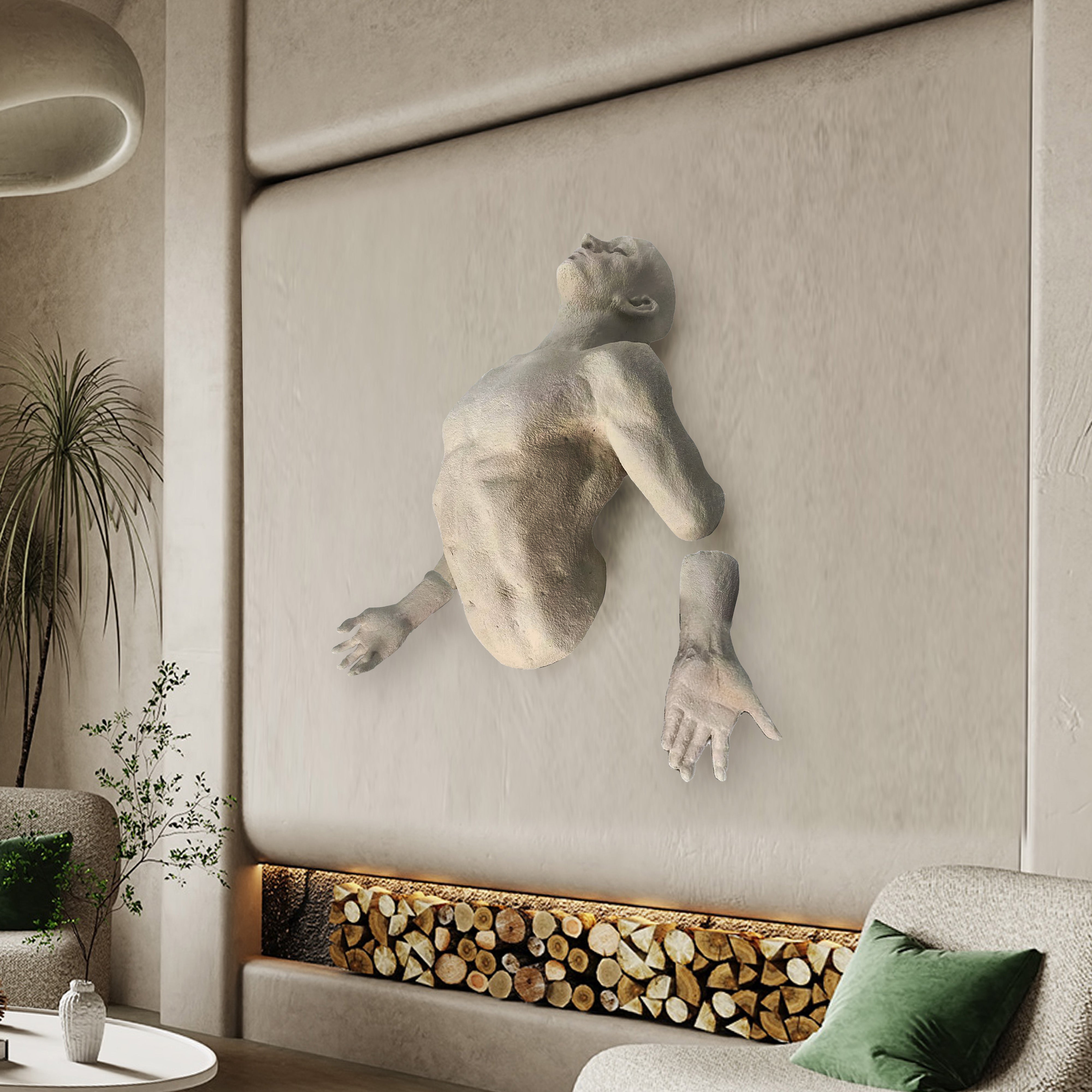 Sand Man Wall Art  HTD-IW1403105 -  Artwork | مجسم ساندمان الجدارية - ebarza Furniture UAE | Shop Modern Furniture in Abu Dhabi & Dubai - مفروشات ايبازرا في الامارات | تسوق اثاث عصري وديكورات مميزة في دبي وابوظبي