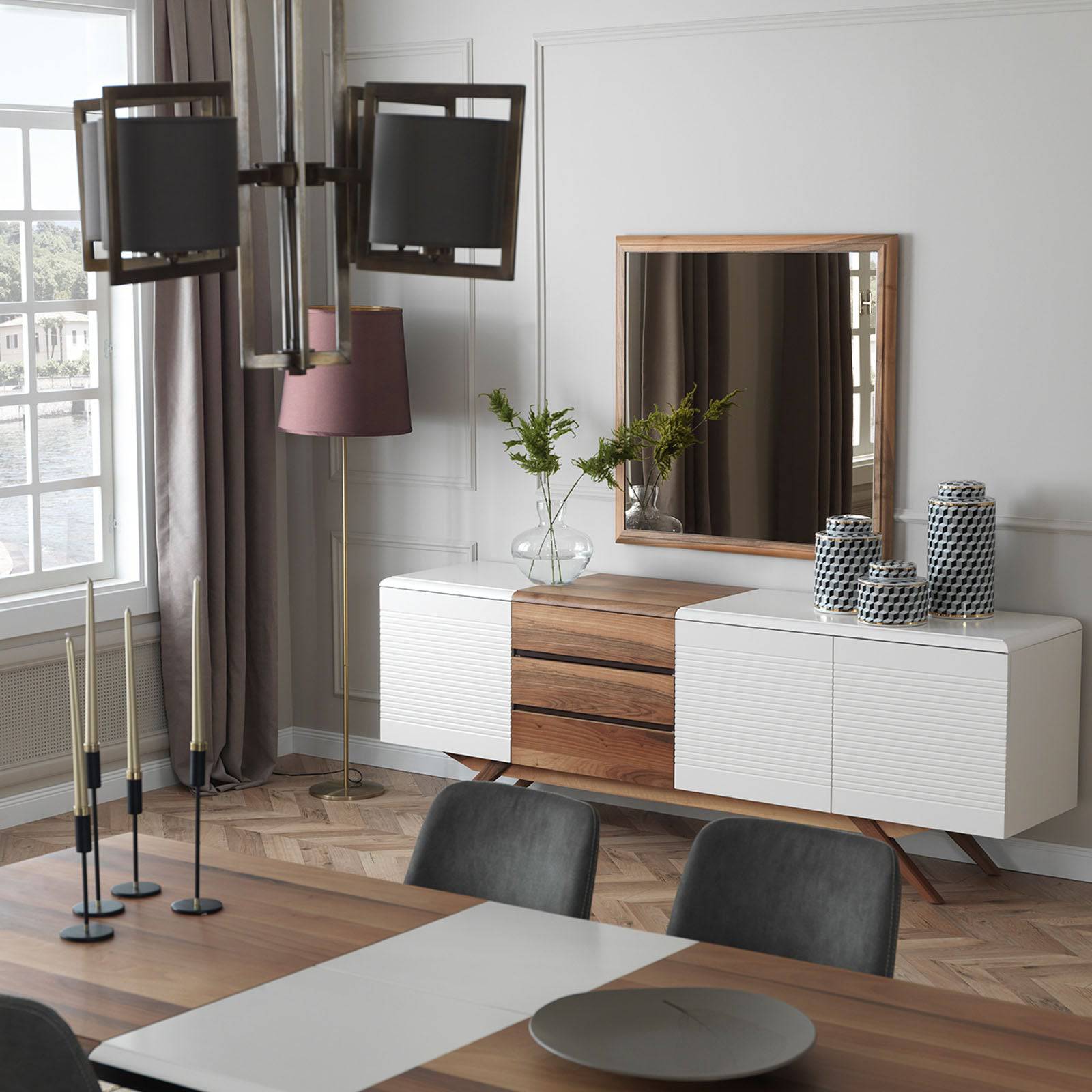YOL LIVING Arya Mirror Aryami with a sleek, modern design and rectangular shape reflecting a stylish home decor piece.