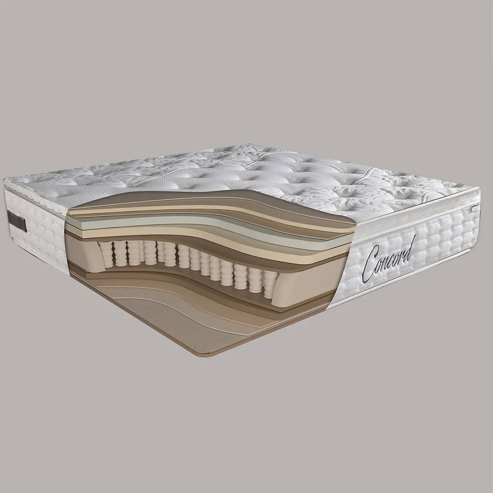 Display image of INDIVANI Concord Queen Mattress, 160x200 cm, showing the mattress surface and edges in a showroom setup.