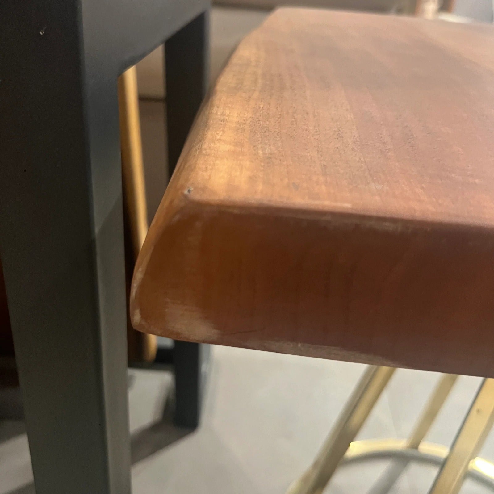 Live edge 70x70 cm dining table top by SANCREA, showcasing natural wood grain and rustic finish, displayed as an item.