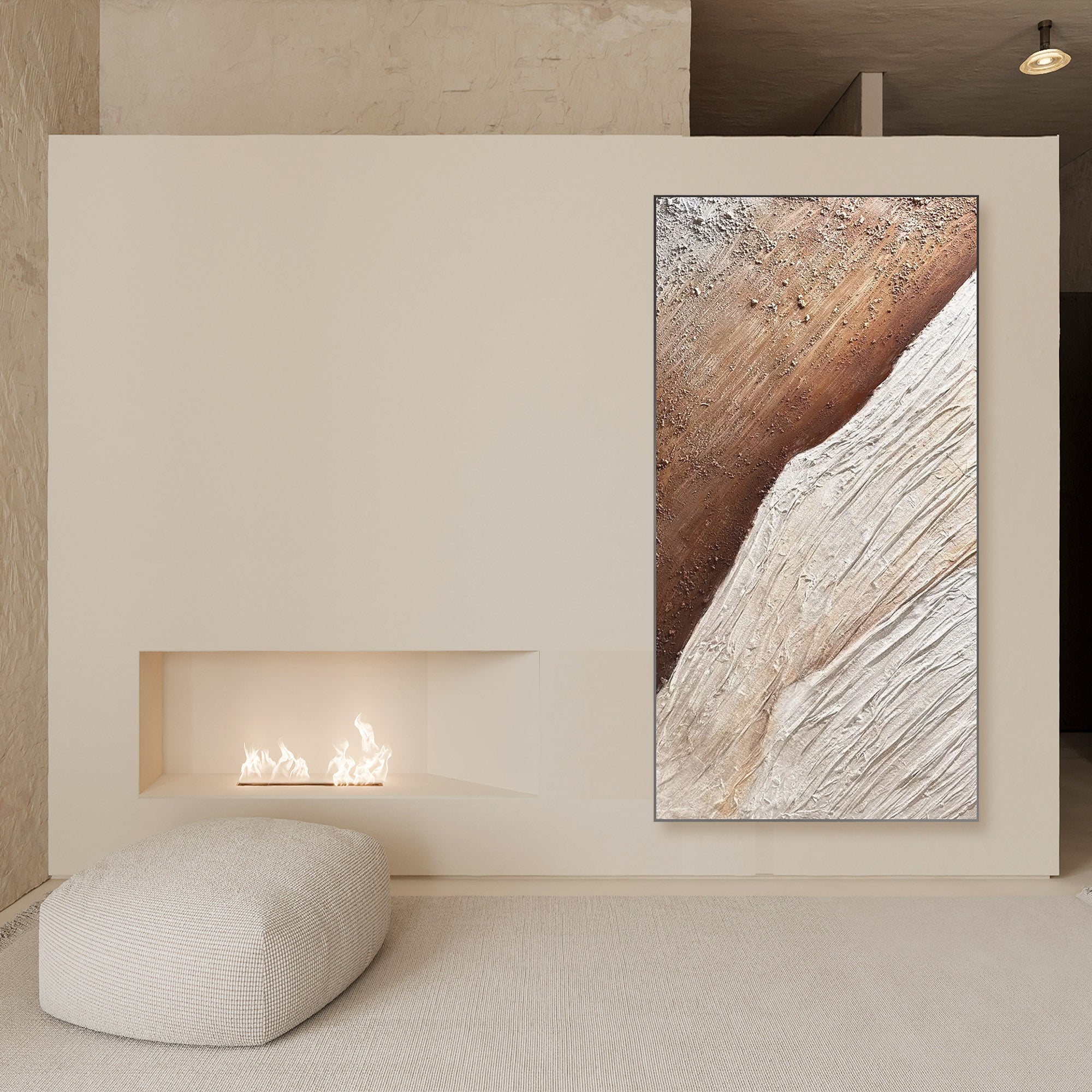 Hand-painted art painting with fabric by BEACON, 80x160cm, featuring detailed brushwork and vibrant colors.