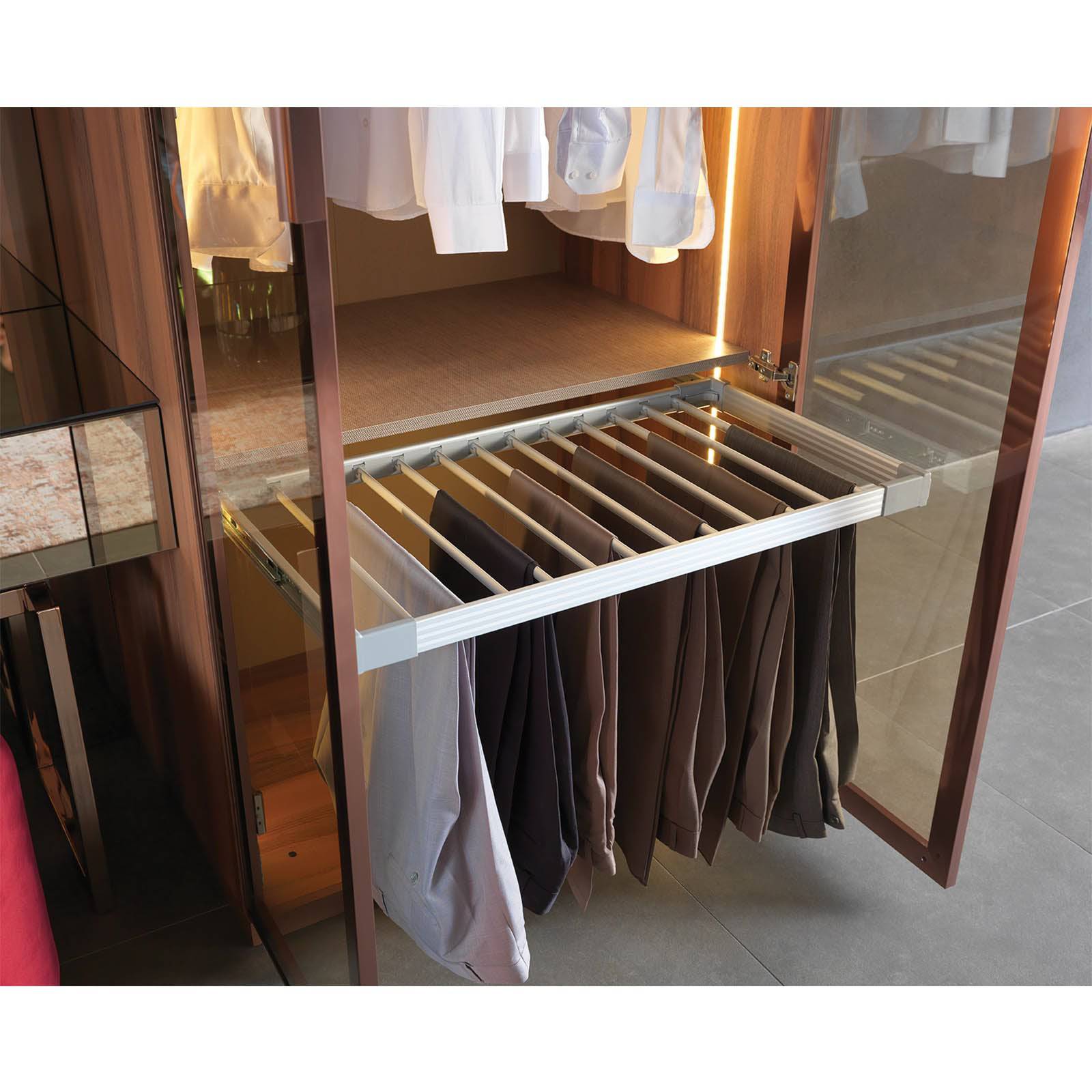 As Is Block Cabinet Corner Module with LED lighting and wooden door, displayed as a stylish corner storage solution by YOL LIVING.