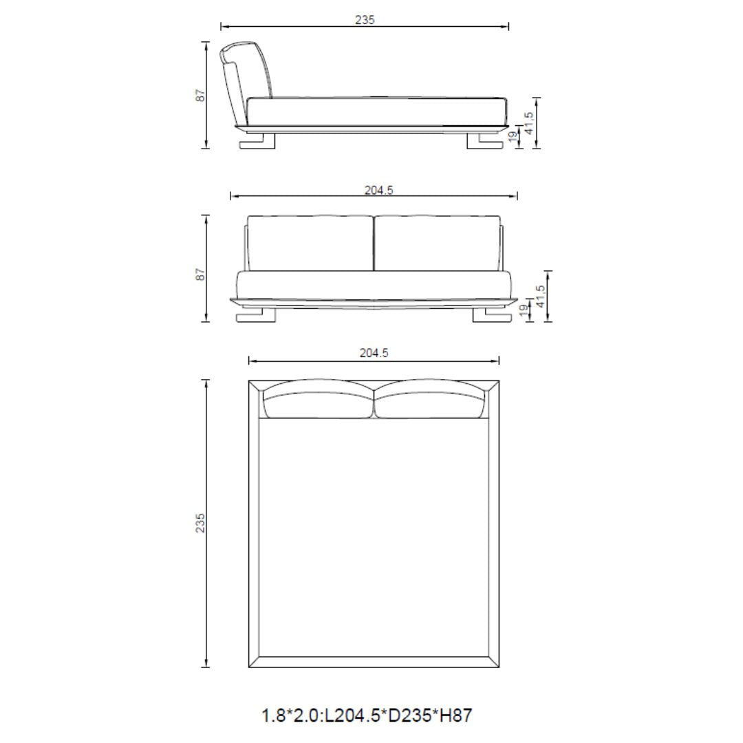 AS IS - Desert King Size Bed AMBO-C80245 -  DISPLAY ITEM - ebarza Furniture UAE | Shop Modern Furniture in Abu Dhabi & Dubai - مفروشات ايبازرا في الامارات | تسوق اثاث عصري وديكورات مميزة في دبي وابوظبي
