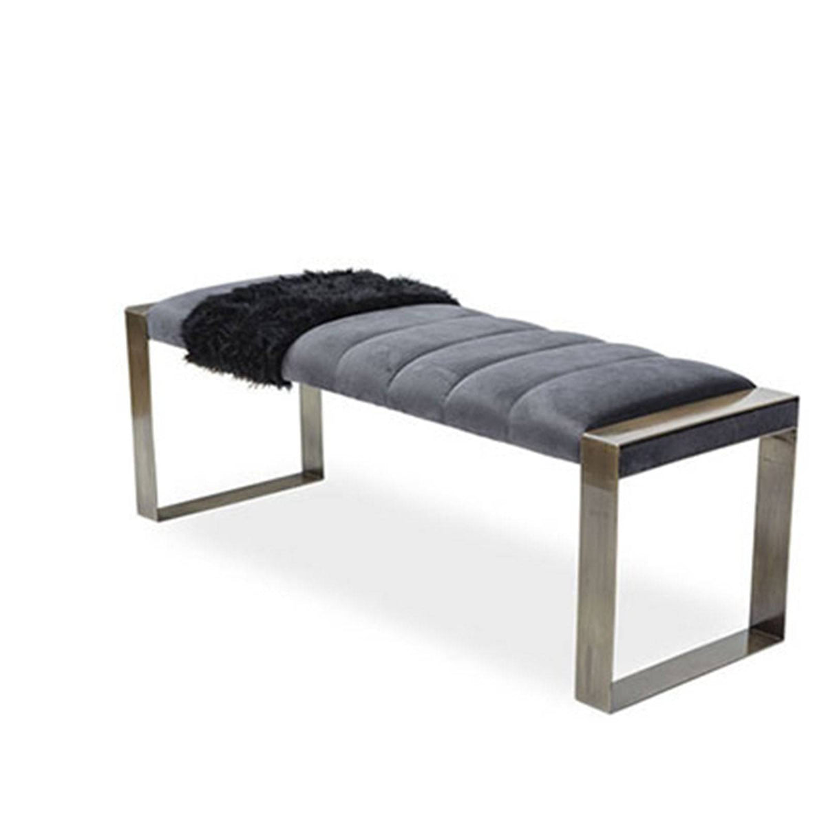 As Is Diva Bench Chrome -  DISPLAY ITEM - ebarza Furniture UAE | Shop Modern Furniture in Abu Dhabi & Dubai - مفروشات ايبازرا في الامارات | تسوق اثاث عصري وديكورات مميزة في دبي وابوظبي