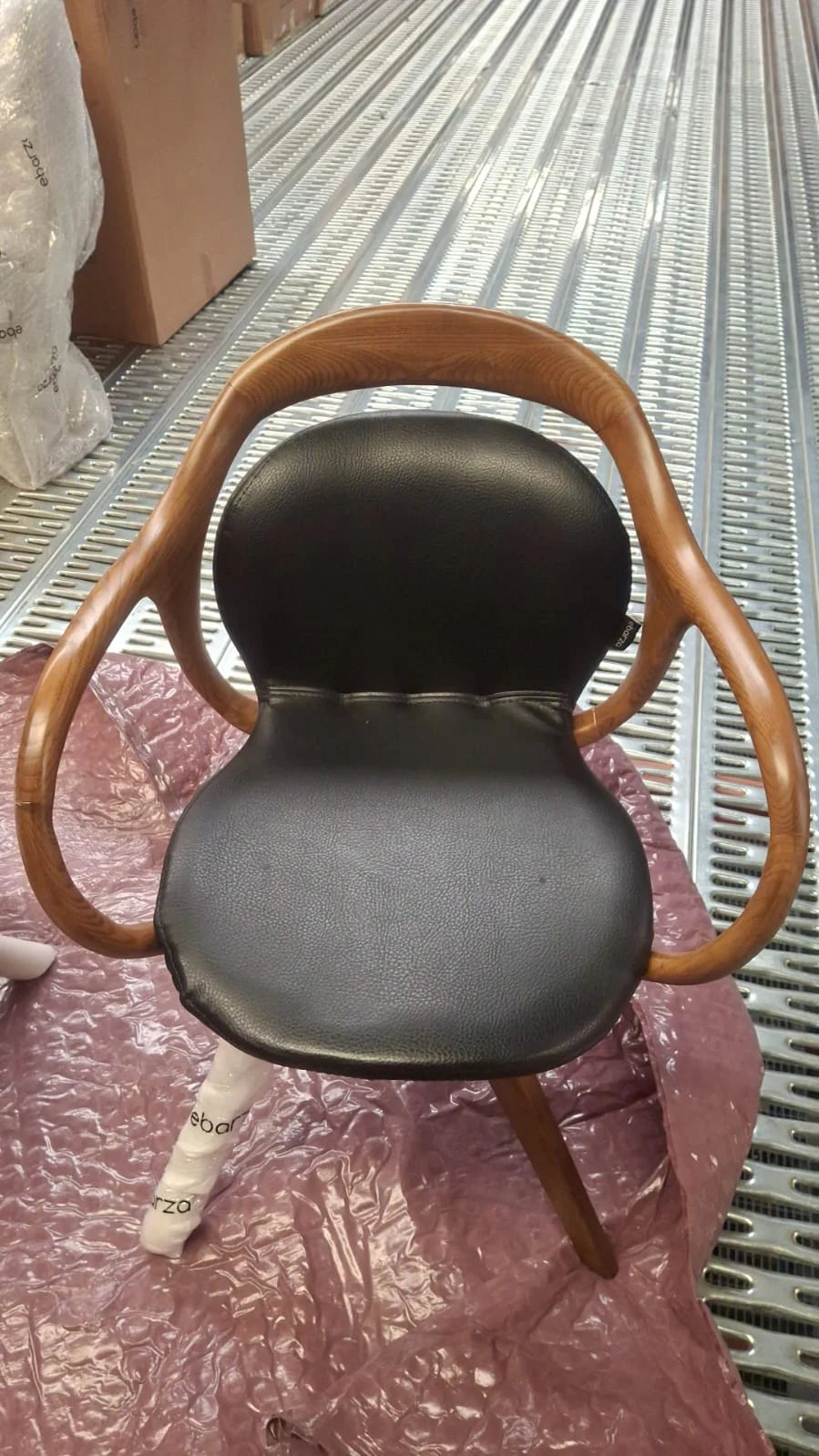 AS IS - Galaxy Swivel Solid Wood Chair Gal-B -  DISPLAY ITEM - ebarza Furniture UAE | Shop Modern Furniture in Abu Dhabi & Dubai - مفروشات ايبازرا في الامارات | تسوق اثاث عصري وديكورات مميزة في دبي وابوظبي