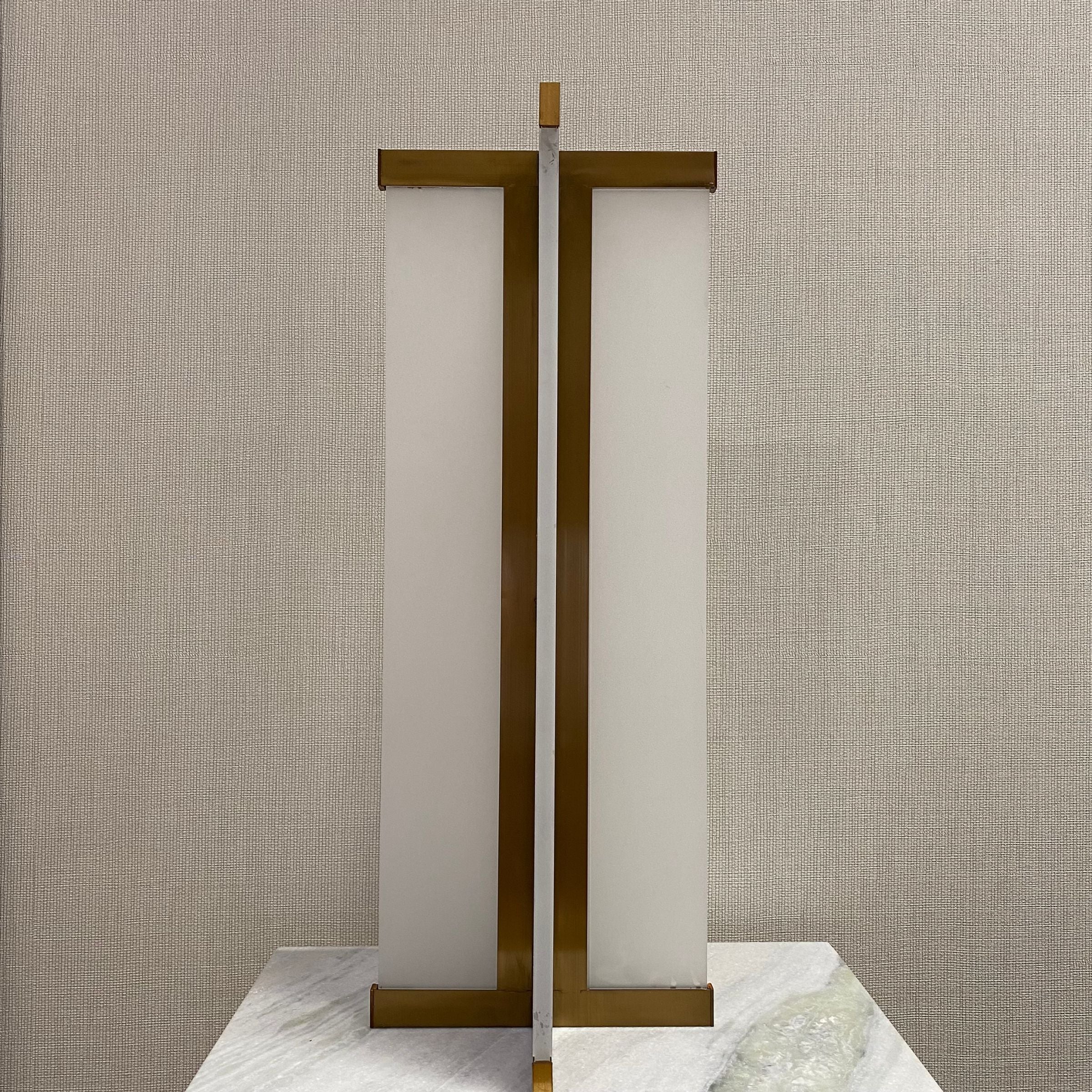 Golden BEACON table lamp CY-LTD-1017-G display item with a sleek, polished finish and modern design.