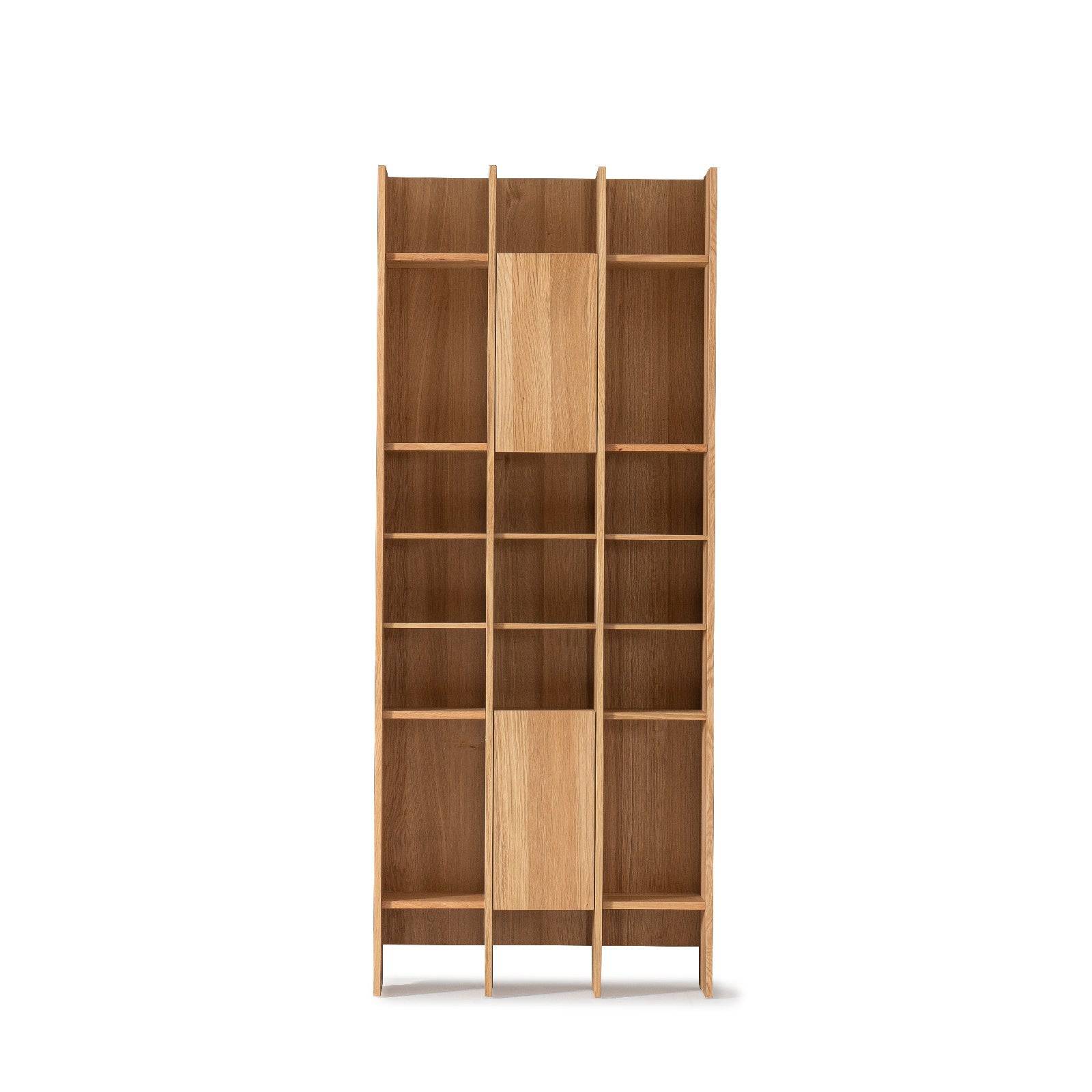 YOL LIVING Hera Wall Unit Bookshelves Triple Module in modern design, featuring open shelves and sleek wood finish.