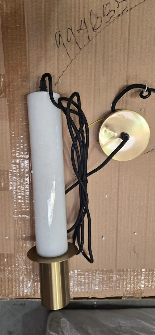 As-is marble pendant lamp by Beacon, display item with a sleek marble design and modern lighting style.
