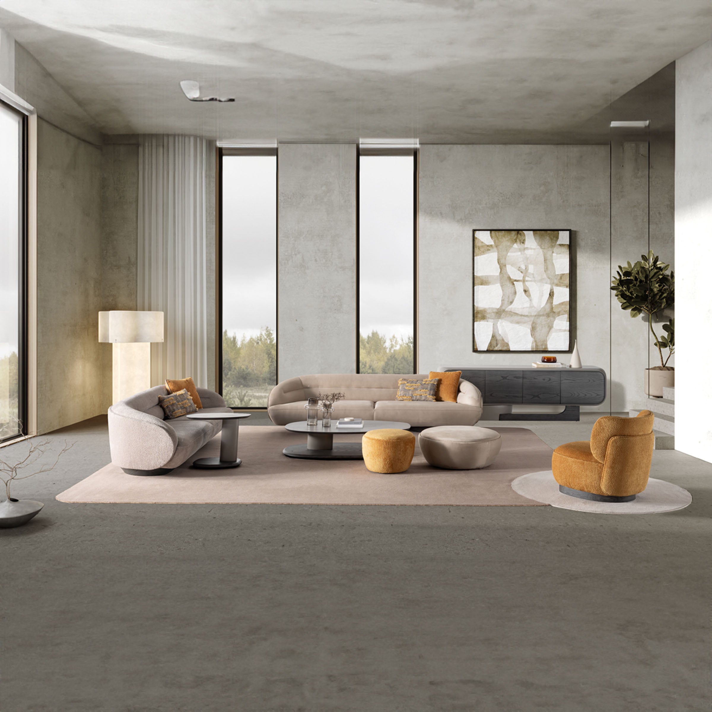 SARDUNYA MOON Sideboard Console in sleek design with storage compartments, featuring a modern, minimalist style for living rooms.