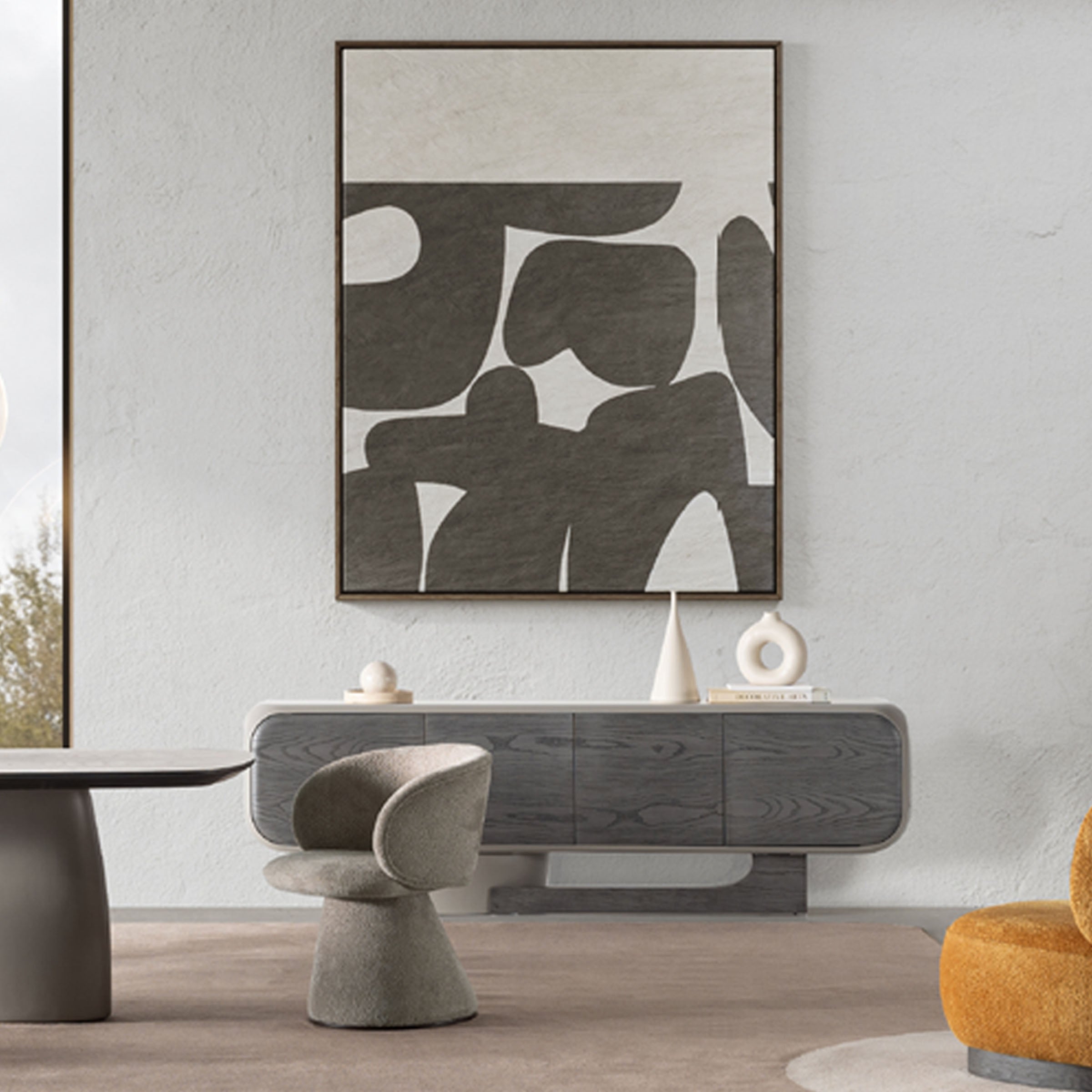 MOON Sideboard/Console SAR-SBC013 -  Sideboards - ebarza Furniture UAE | Shop Modern Furniture in Abu Dhabi & Dubai - مفروشات ايبازرا في الامارات | تسوق اثاث عصري وديكورات مميزة في دبي وابوظبي