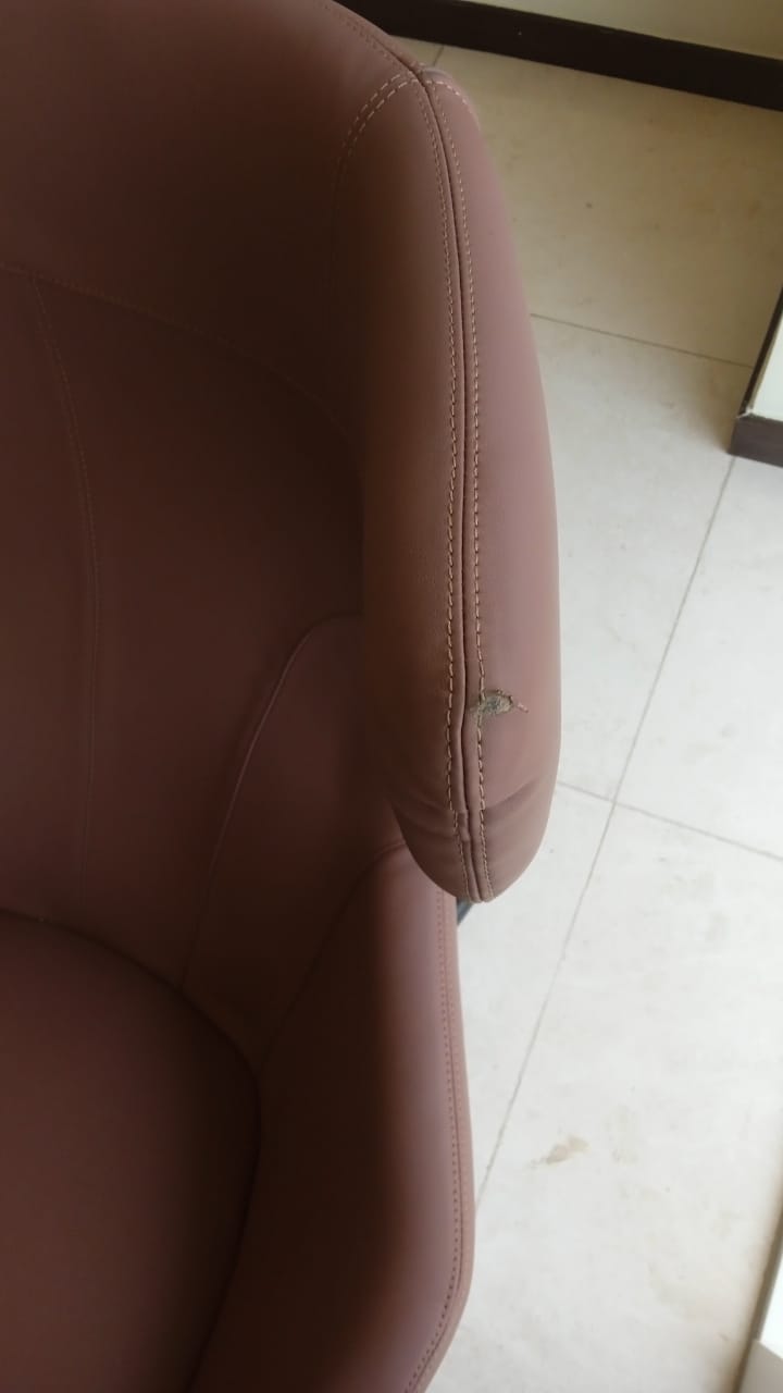 As-is Relax Lounge Chair LC035-P display item by Beacon, showing a modern lounge chair with a sleek design and neutral upholstery.