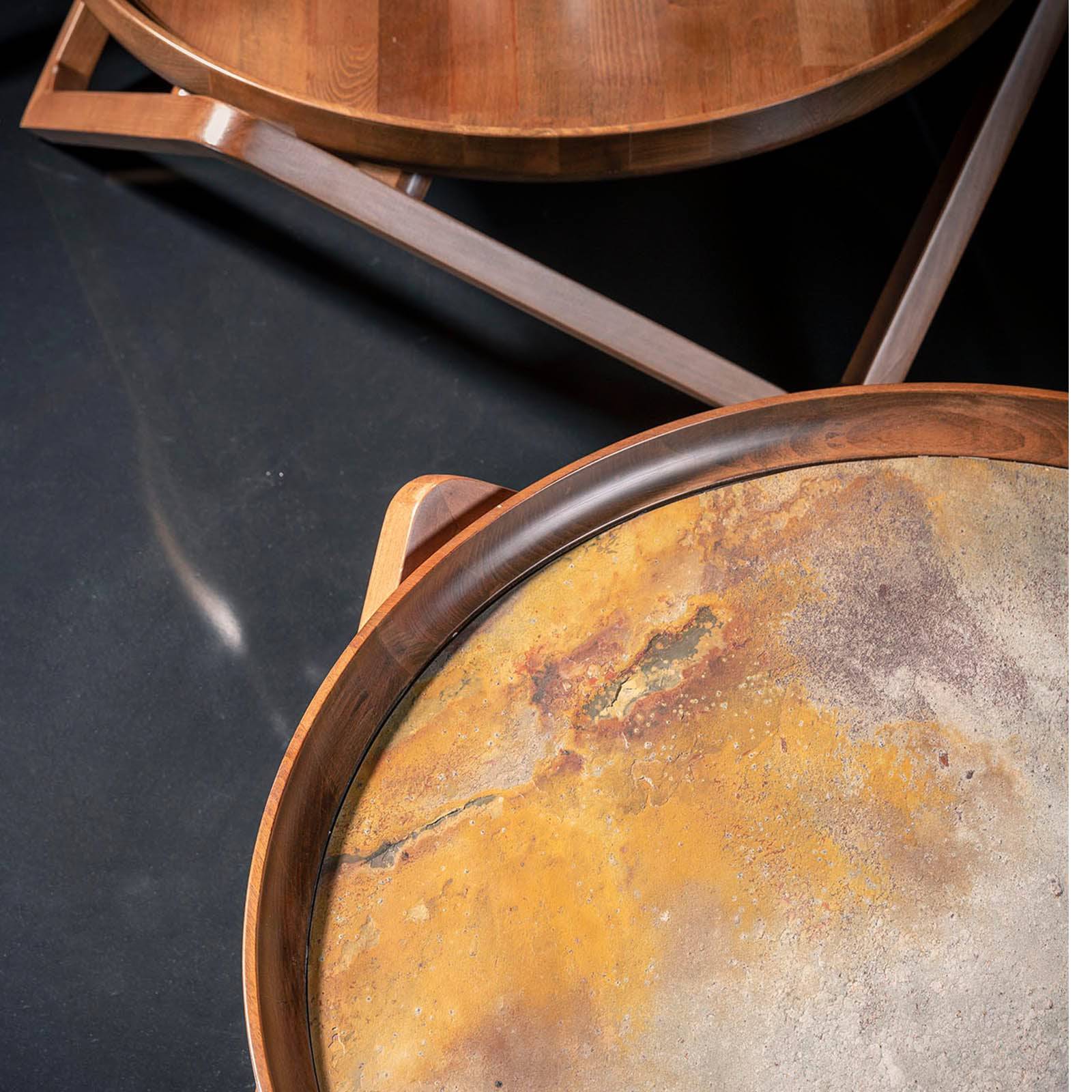 Set of 3 Passion Center Tables by TOGO HOME STYLE, display item, featuring modern design with varying heights and sleek finishes.