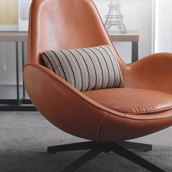 Display of a Vigo swivel lounge chair by Beacon, showing its modern design and comfortable seating as an as-is display item.