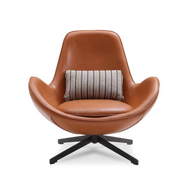 As-is Vigo swivel lounge chair by Beacon, showcasing its display condition with upholstered seat and modern design.