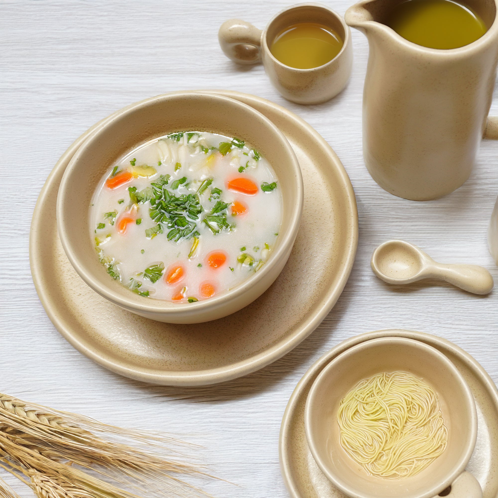 Asian Zen ceramic bowl by BEACON, 8.5-inch stoneware salad, dessert, and cereal bowl with elegant design.